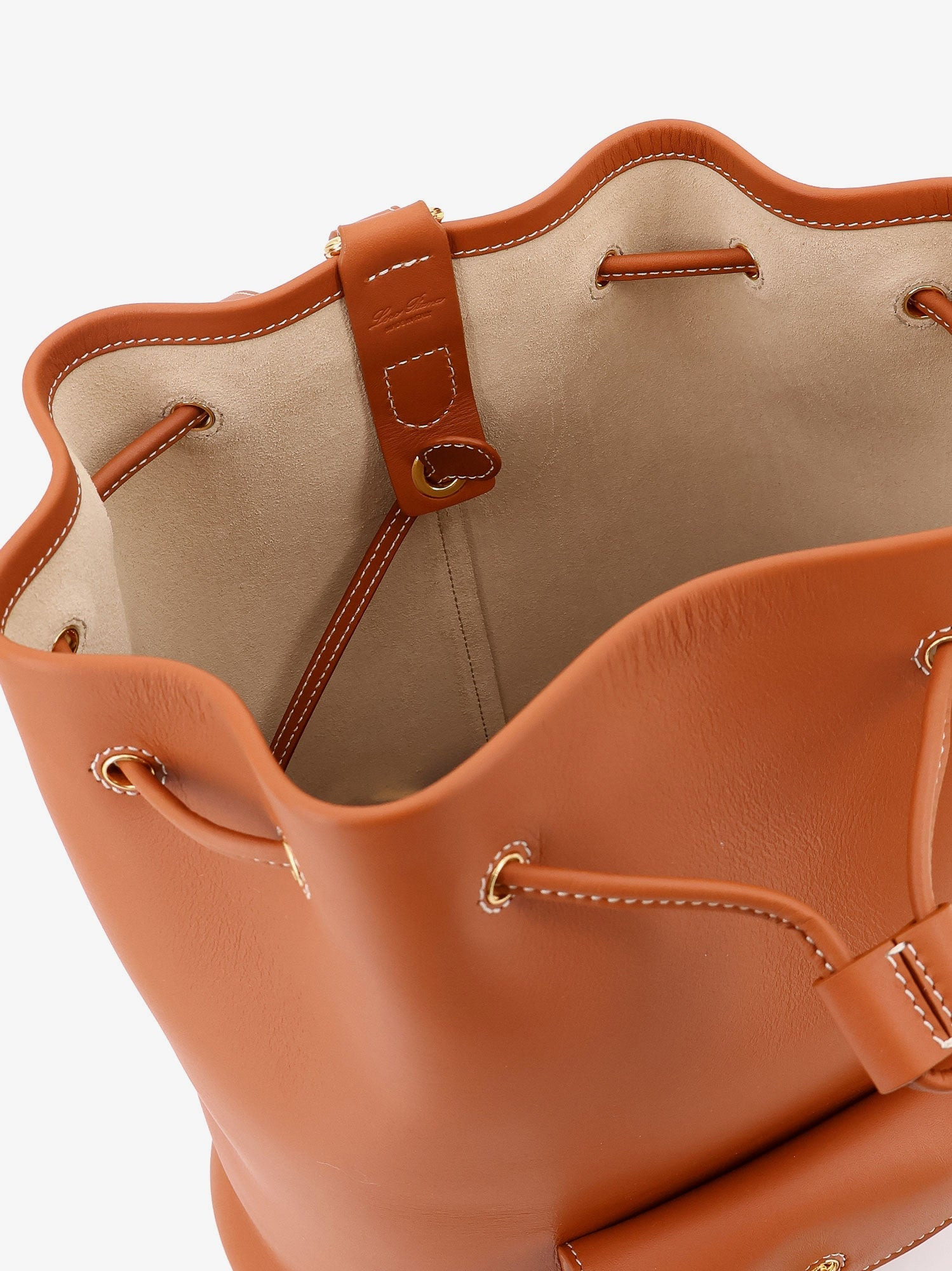 Loro Piana Women Extra Drawstring L27 Leather Backpack - 4