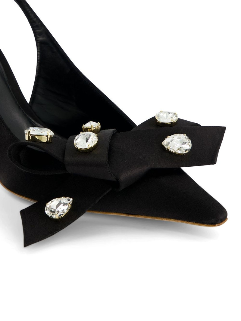 75mm bow-detailing slingback pumps 5