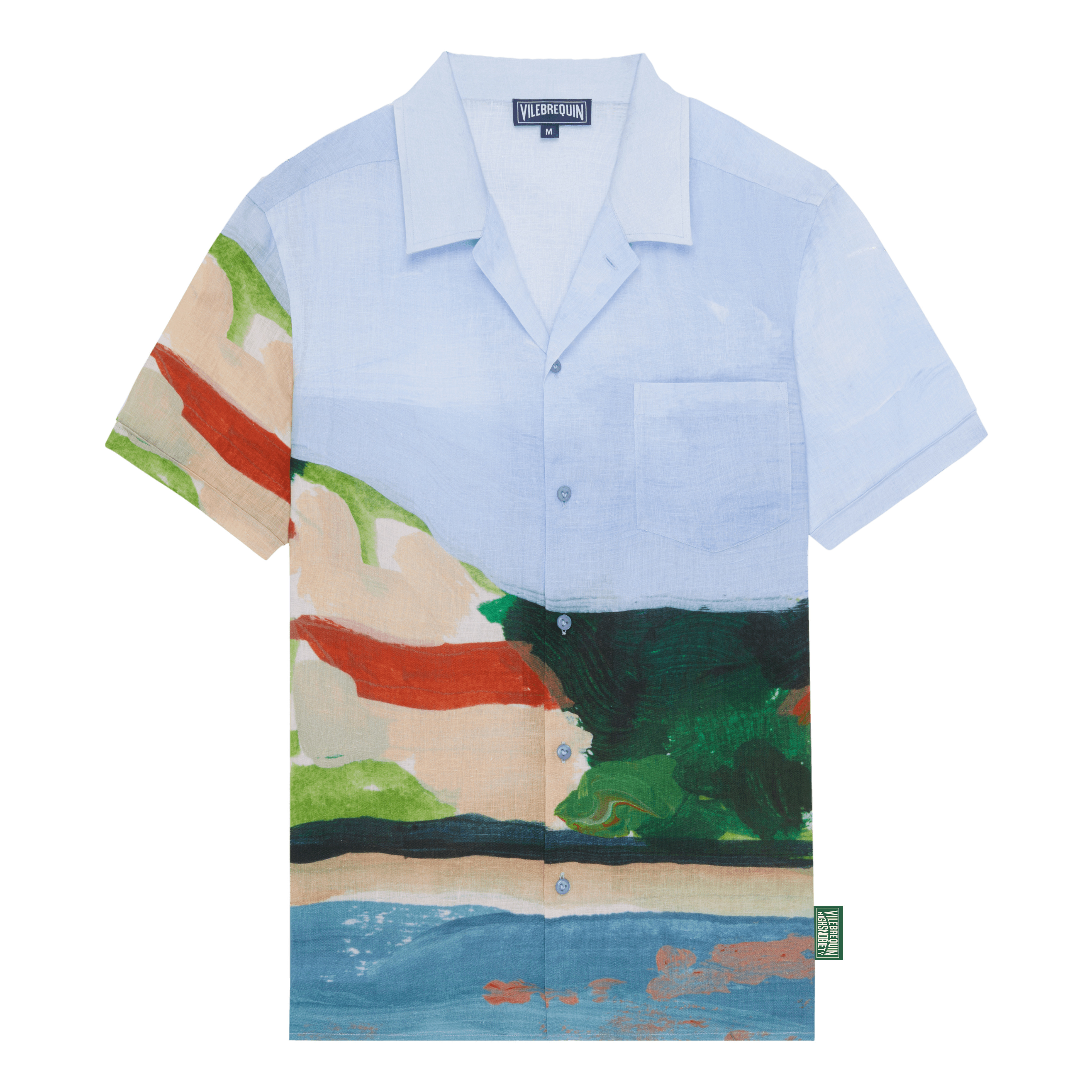 Men Linen Bowling Shirt 360 Landscape - Vilebrequin x Highsnobiety - 1