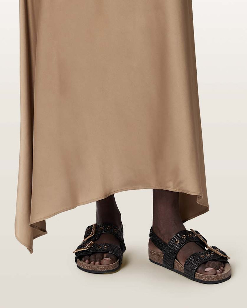 ALLSAINTS STAFFA RAFFIA BUCKLE SANDALS outlook