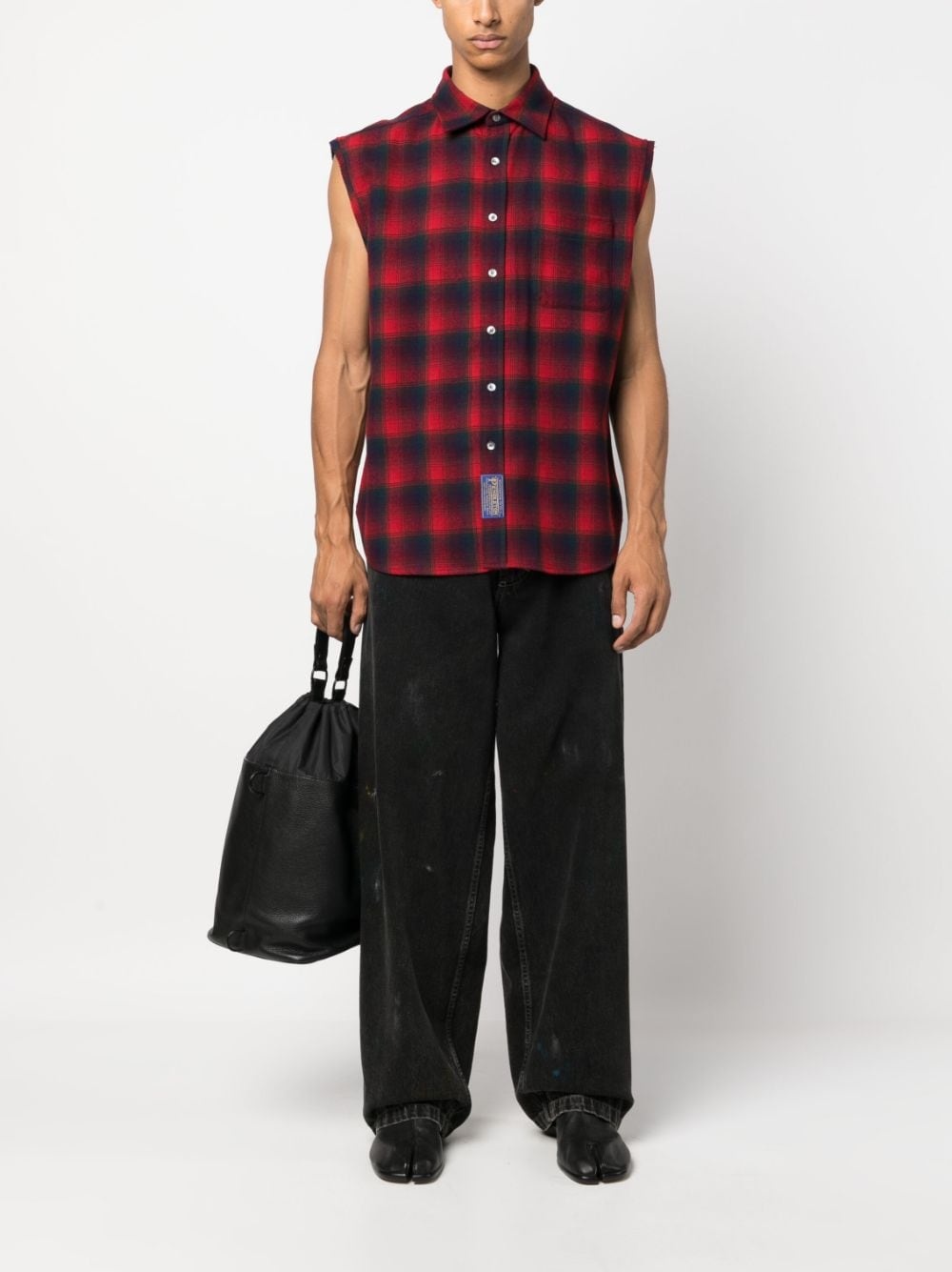Pendleton plaid check-print sleeveless shirt - 2