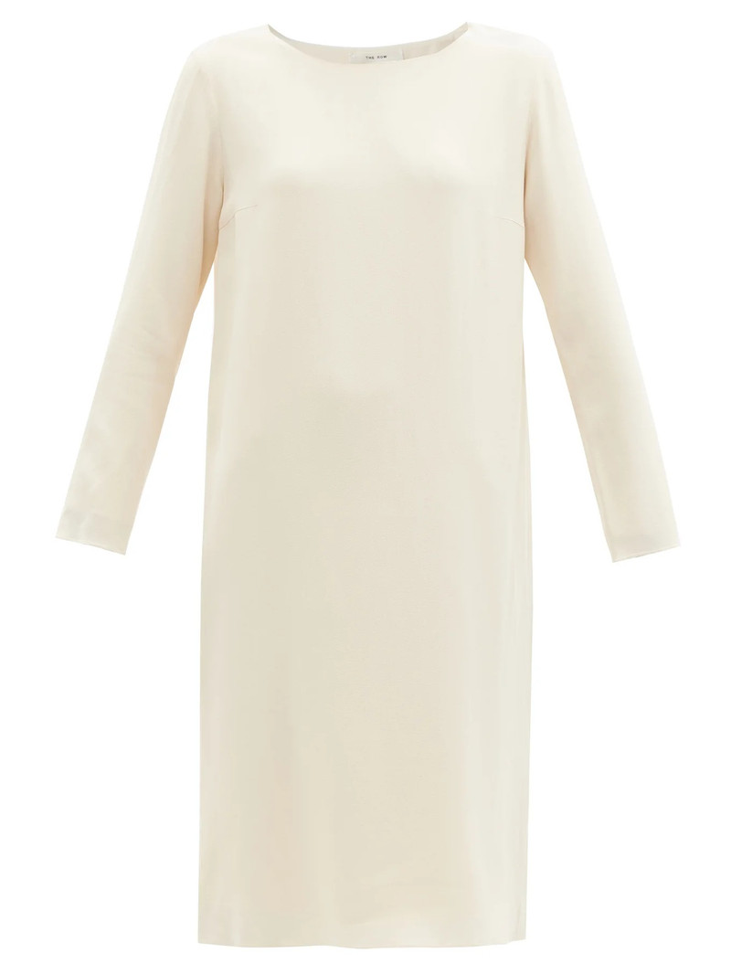 the row cream dress THE ROW Barika Maxi Slip Silk Dress, Vanilla, Women's, 10, Casual & Work Dresses Maxi Dresses