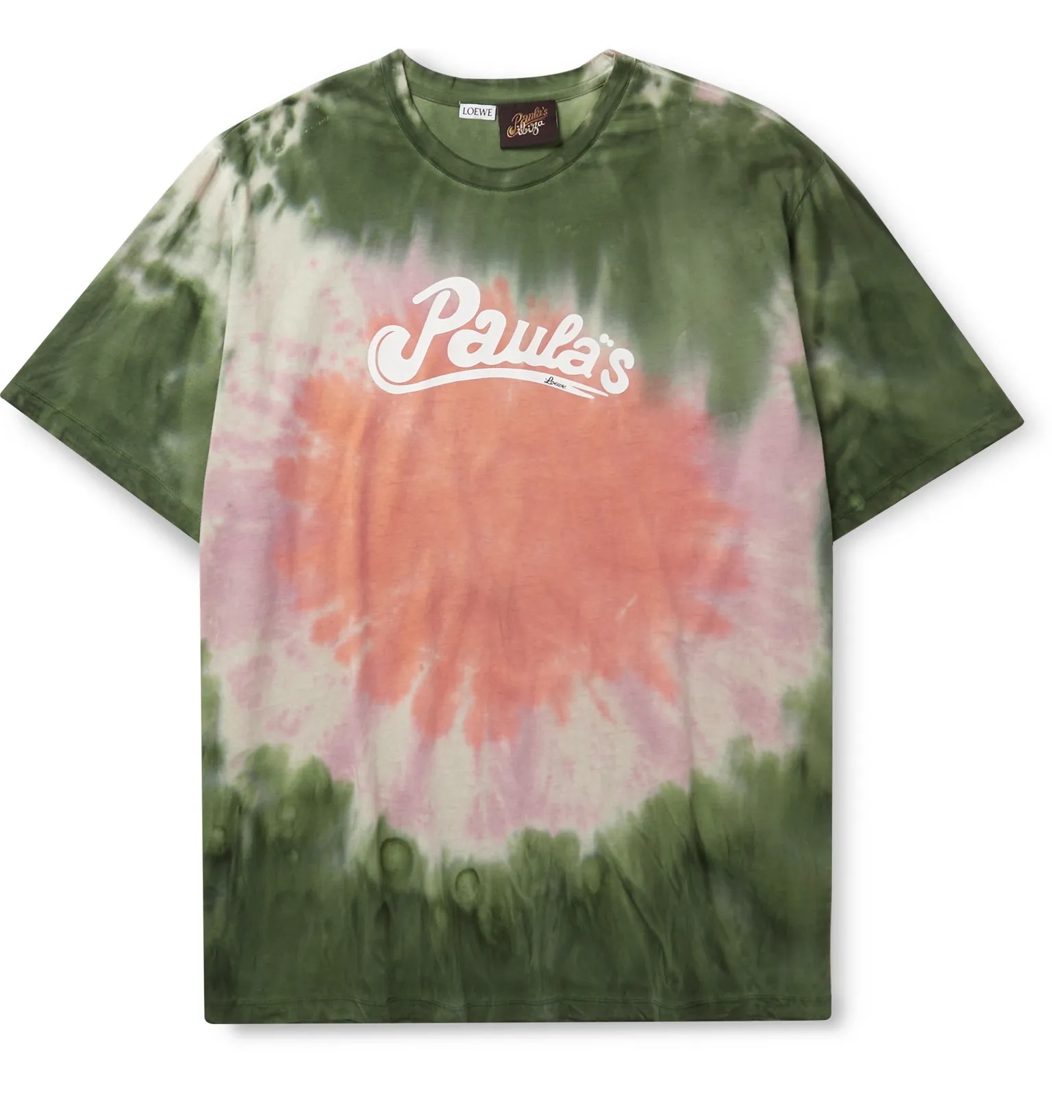 + Paula's Ibiza Oversized Logo-Print Tie-Dyed Cotton-Jersey T-Shirt - 1