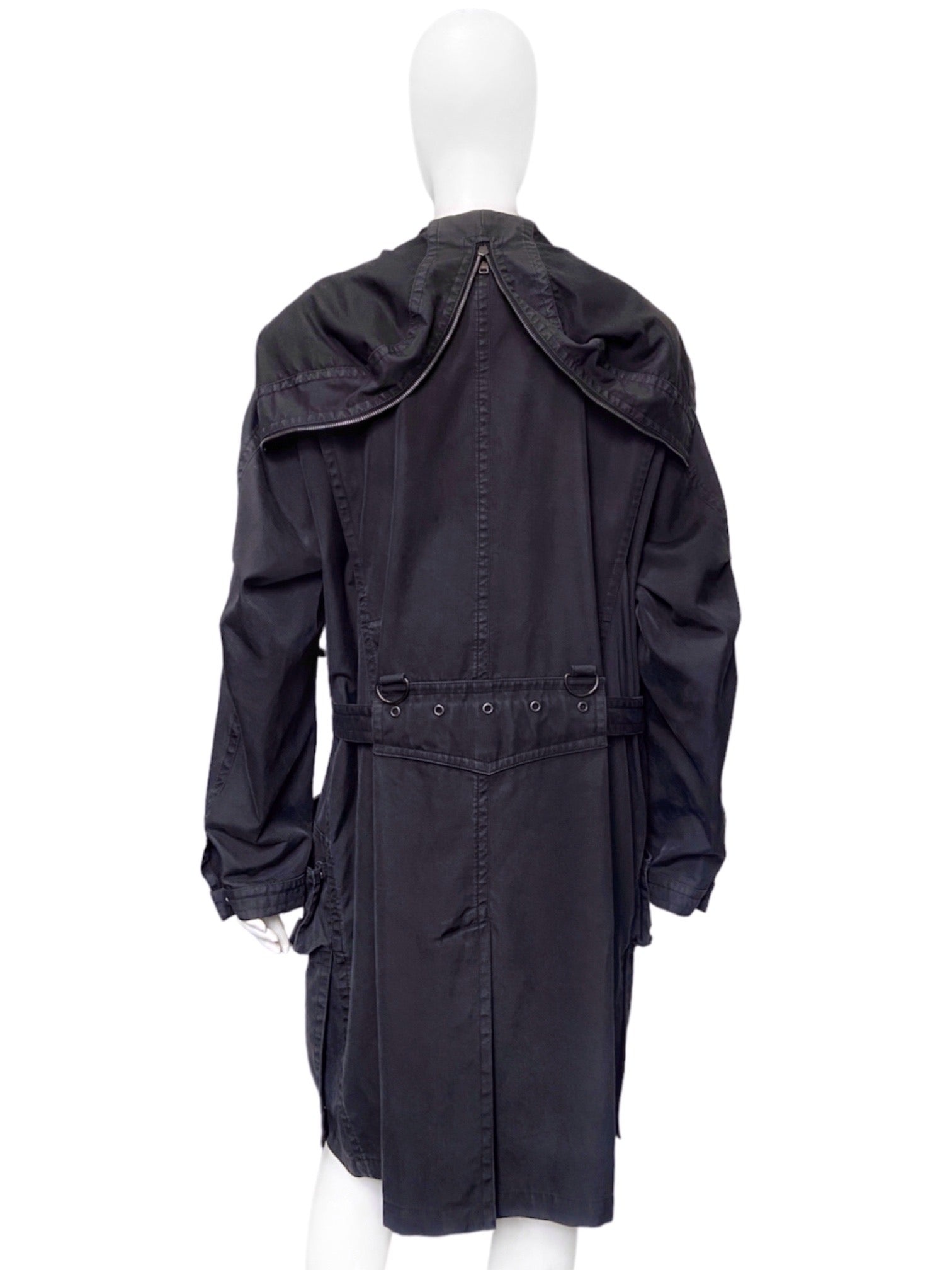 Gucci Spring 2002 Tom Ford Men’s Technical Military N-2B Navy Parka Coat Jacket 48 - 4