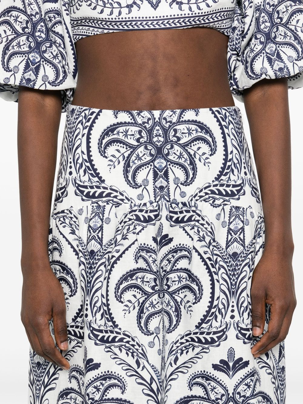 tropical cameo maxi skirt - 5