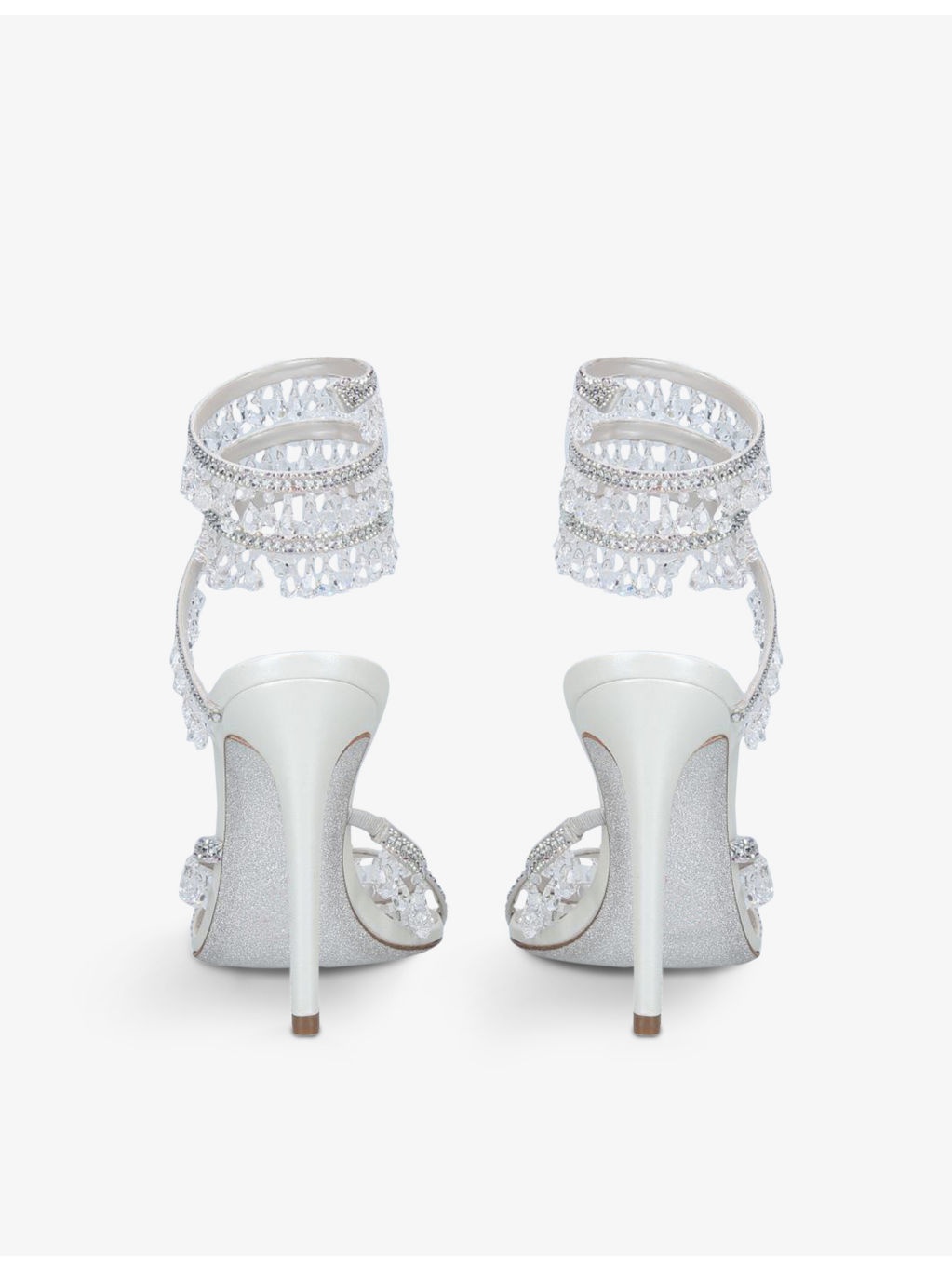 Chandelier 105 crystal-embellished heeled leather sandals - 2