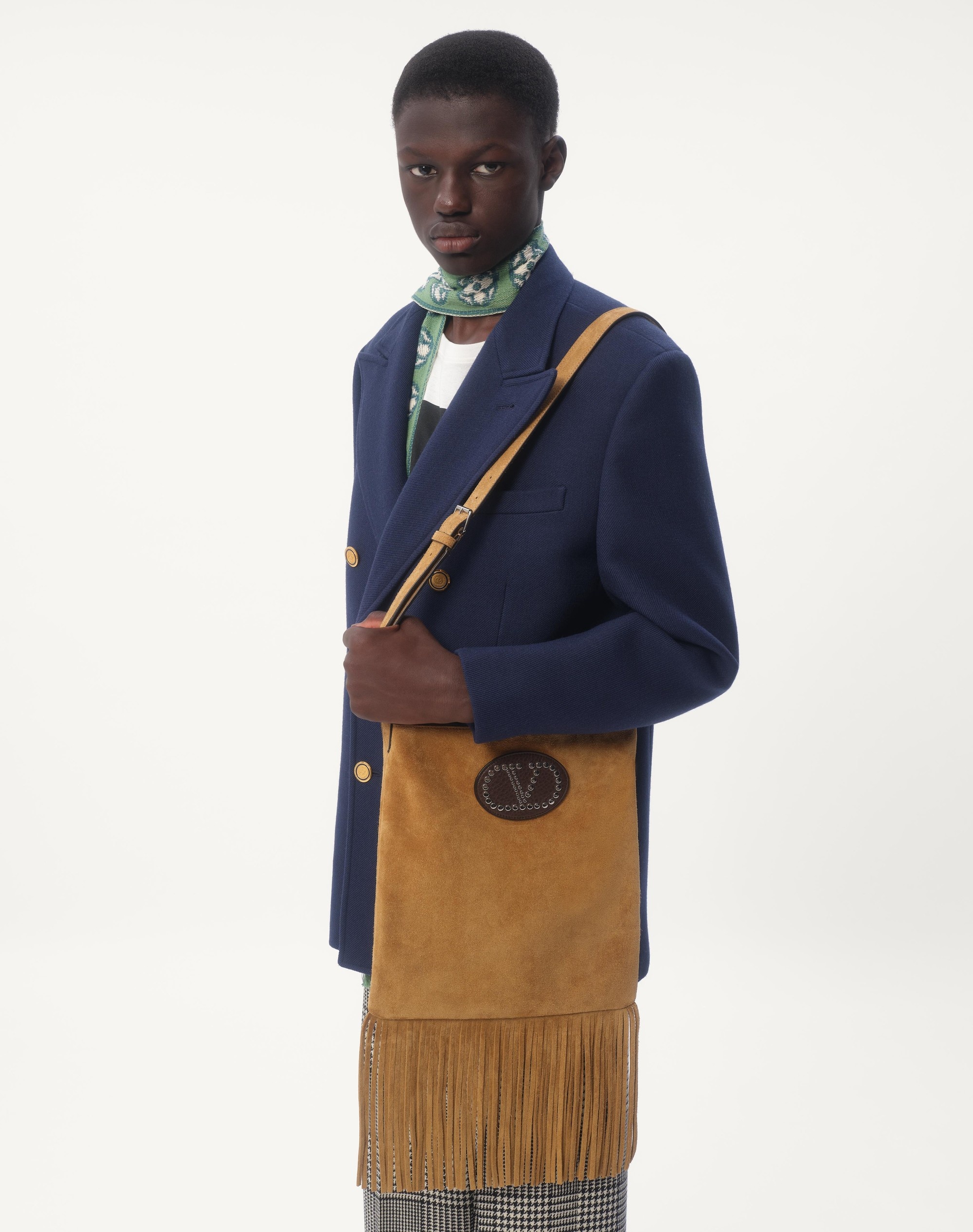 VALENTINO GARAVANI NELLCÔTE SUEDE SHOULDER BAG WITH FRINGES - 2