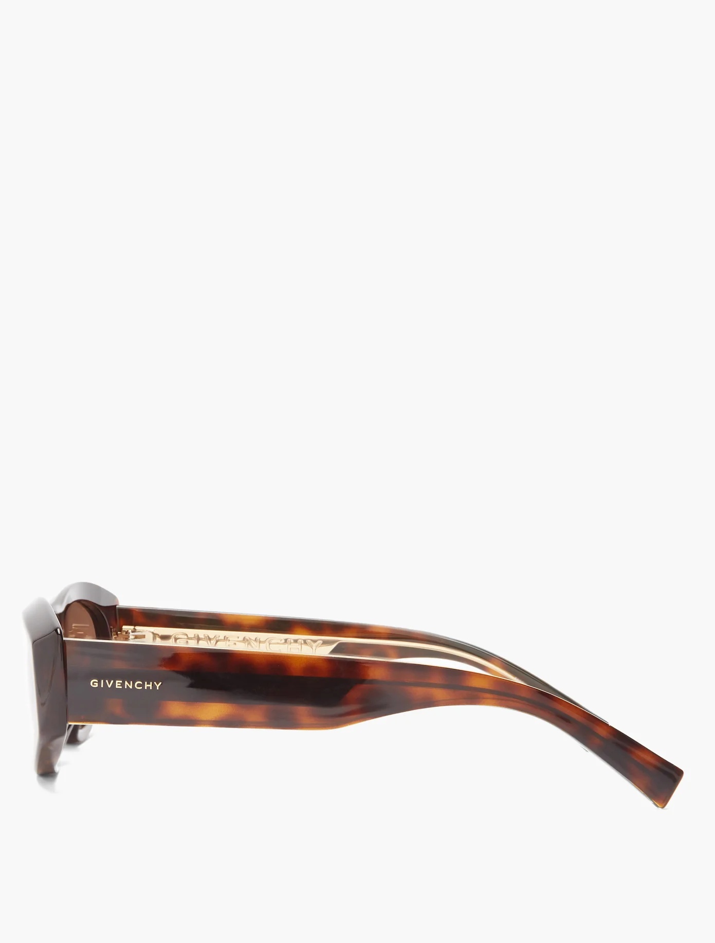 Wide-arm tortoiseshell acetate sunglasses - 3