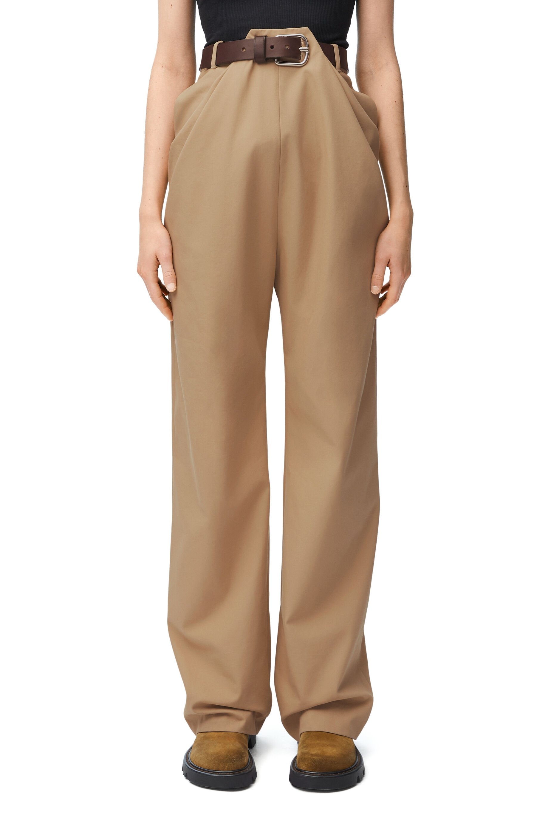 Draped trousers in cotton - 3