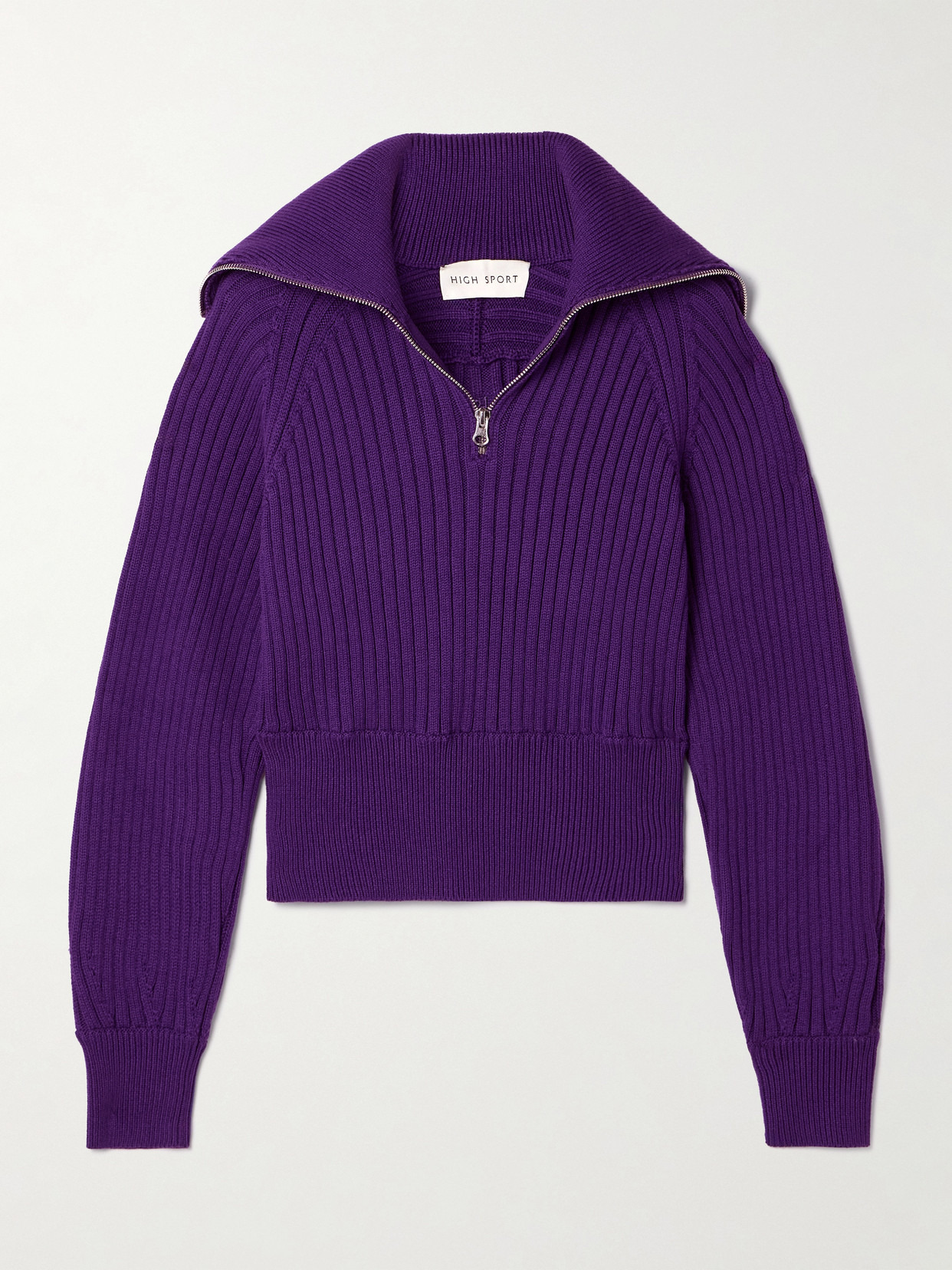 Chester Ribbed Cotton-blend Half-zip Sweater - 1