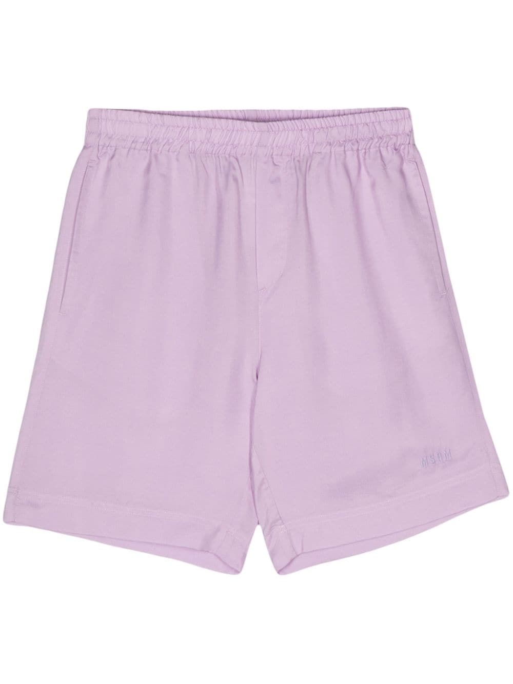 logo-embroidered shorts - 1