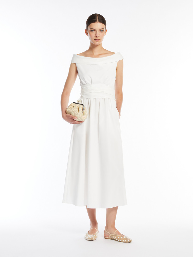 WEEKEND Max Mara PROSIT Off-the-shoulder poplin dress outlook