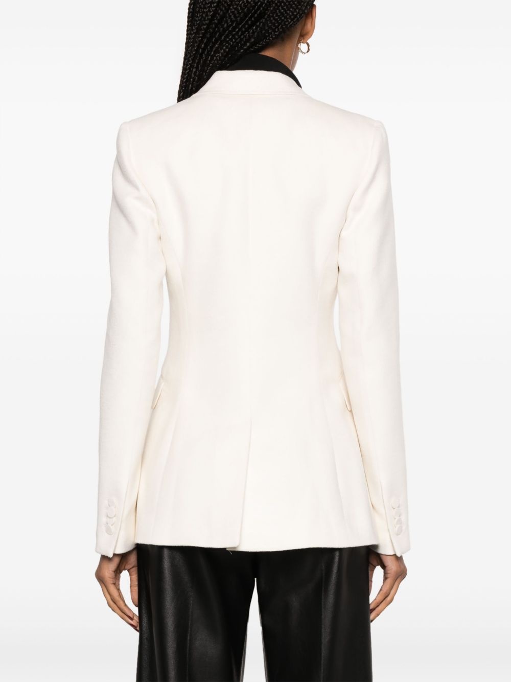 double-breasted silk blazer - 4