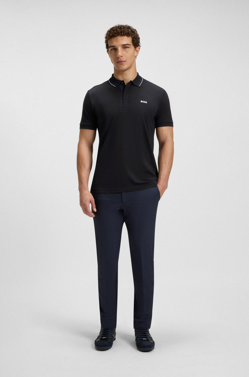 BOSS COTTON-PIQUÉ SLIM-FIT POLO SHIRT WITH TONAL LOGO outlook