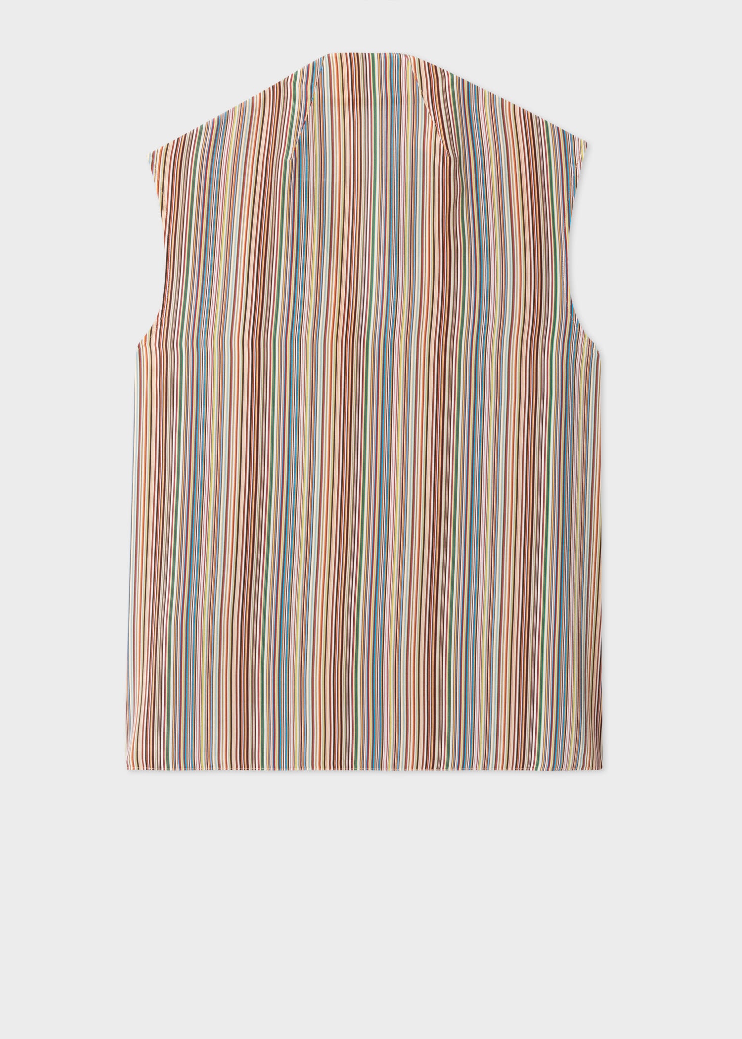 'Signature Stripe' Silk Tie Neck Blouse - 6