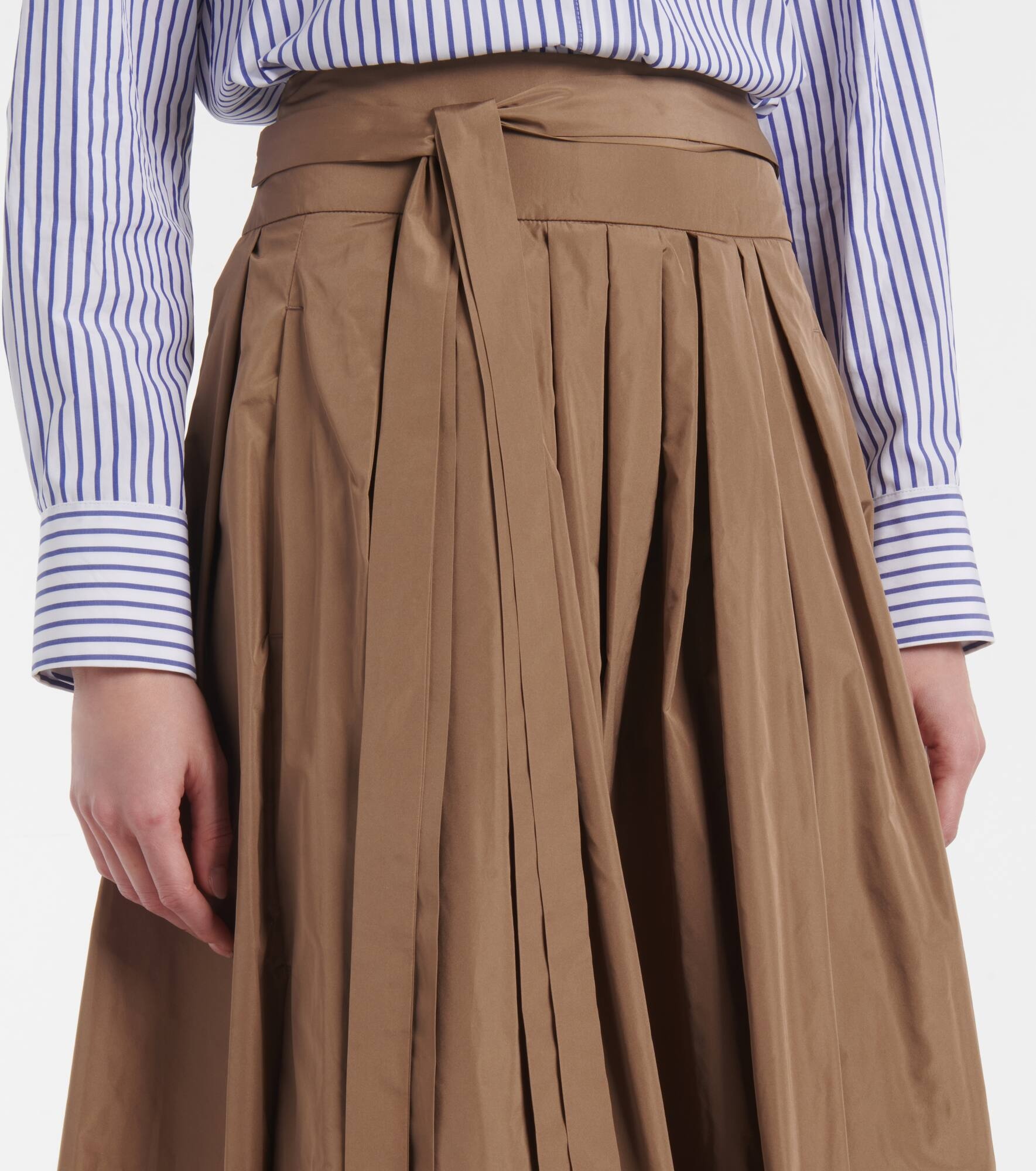 Gea pleated tafeta maxi skirt - 4