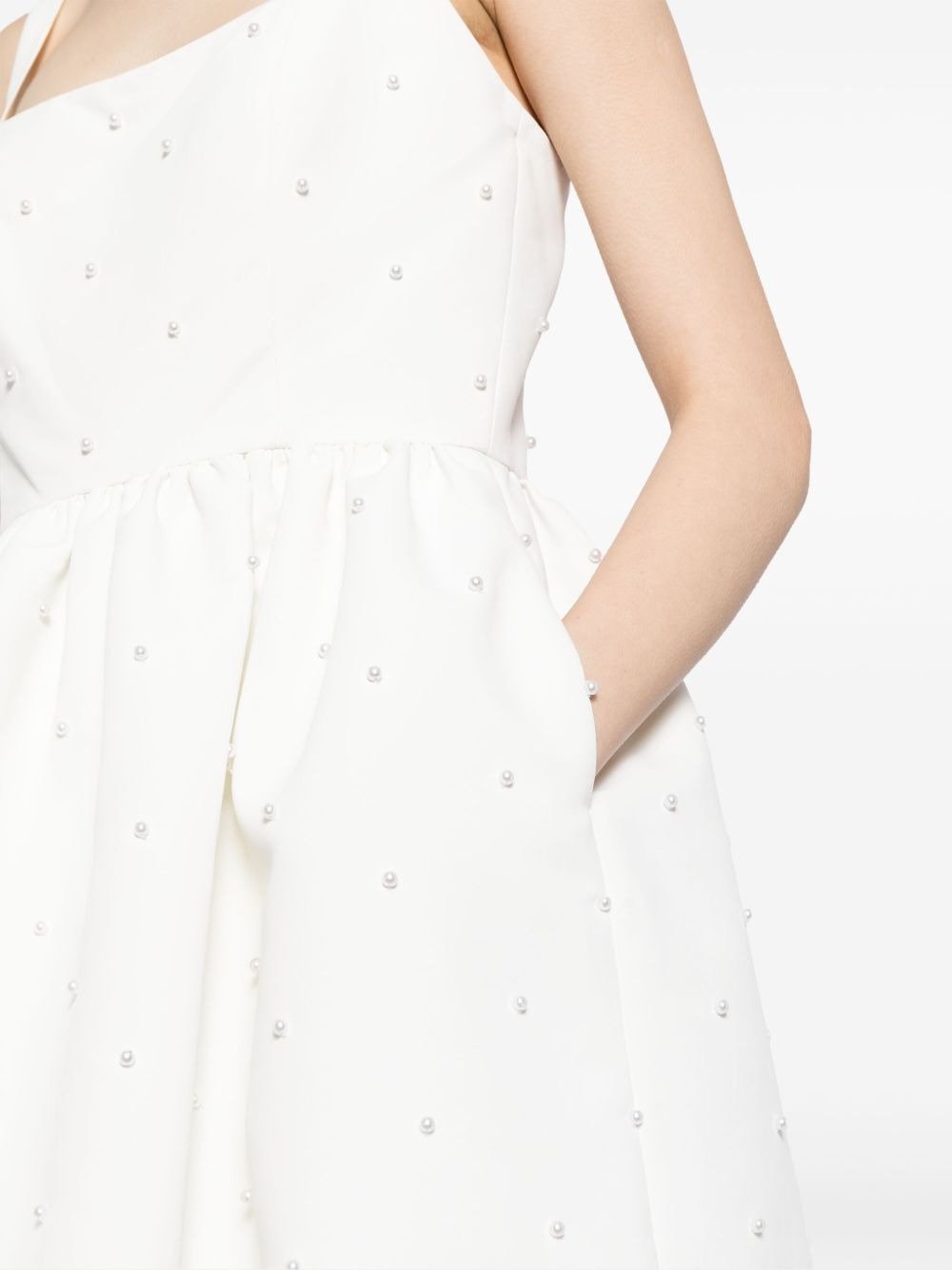 Quinn pearl-embellished minidress - 5