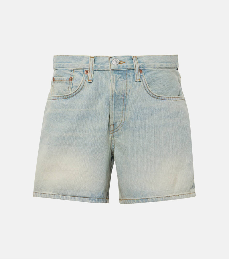 mid-rise denim shorts - 1