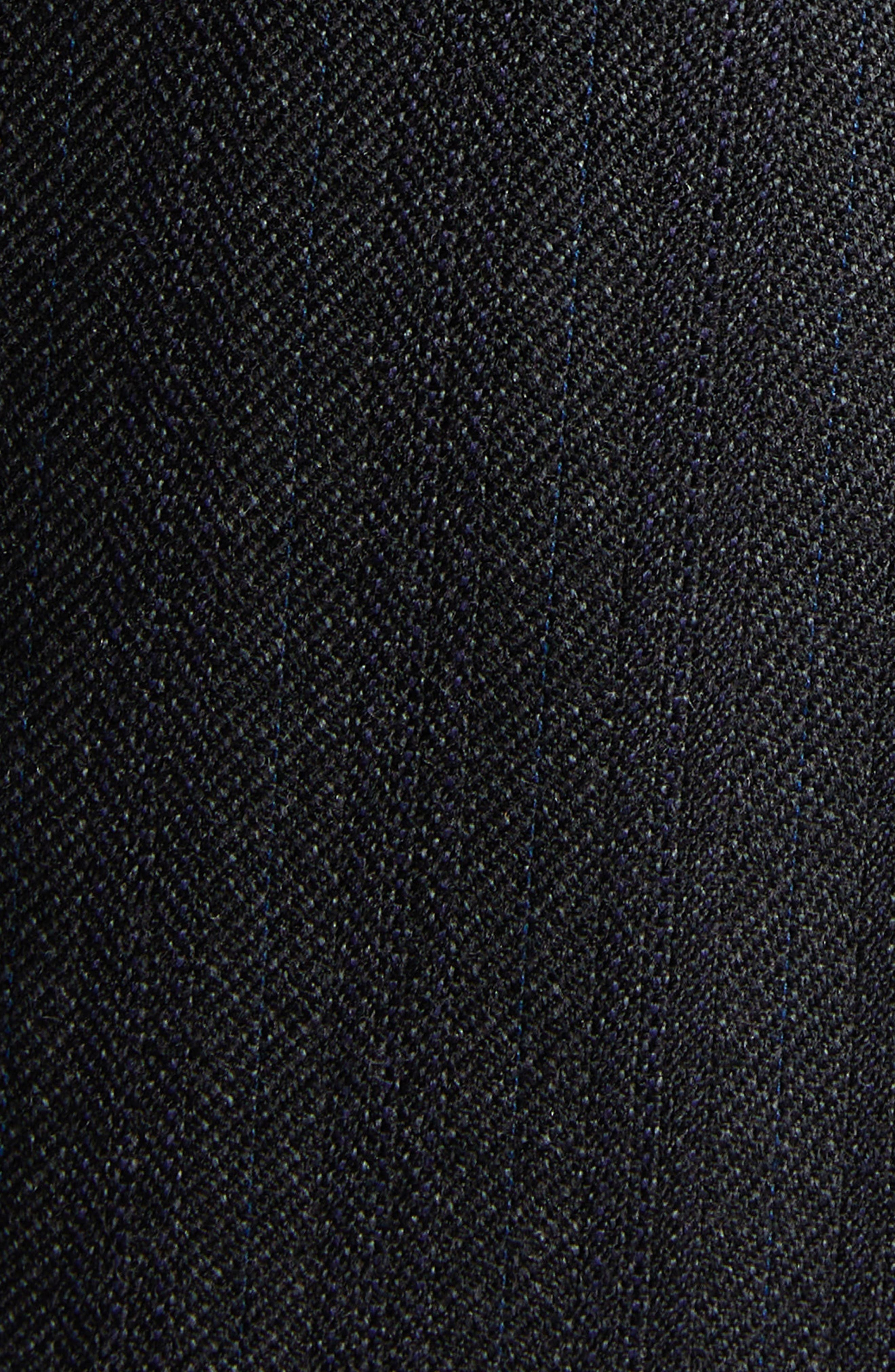 Bottega Veneta Stripe Wool Twill Straight Leg Pants in 1292 Black/Dark Blue at Nordstrom - 6