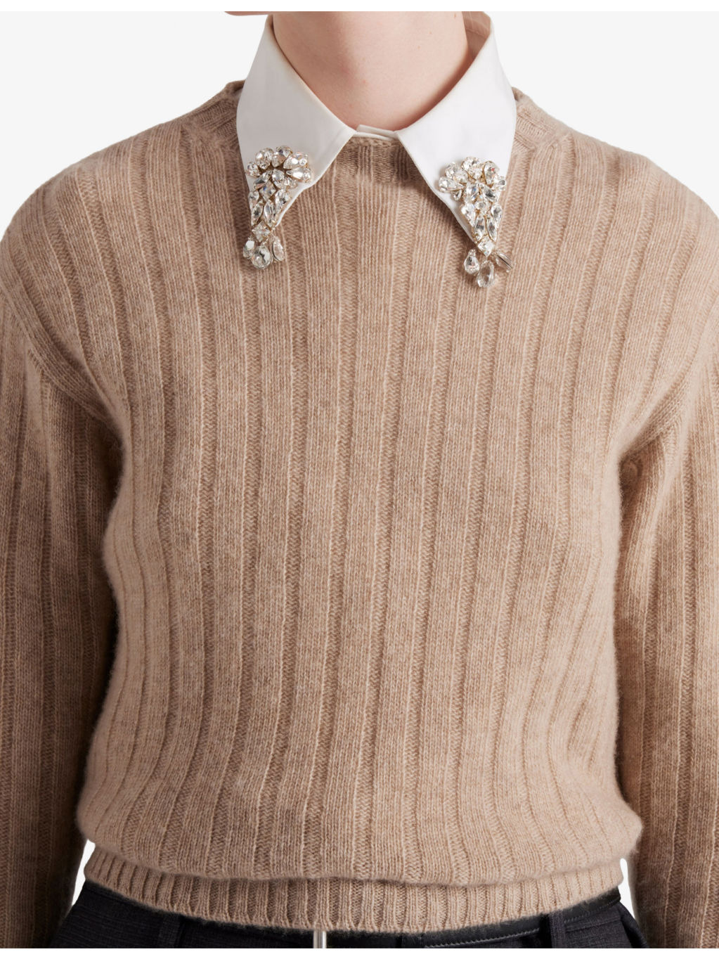 Round-Neck Ribbed Cashmere Jumper - 3