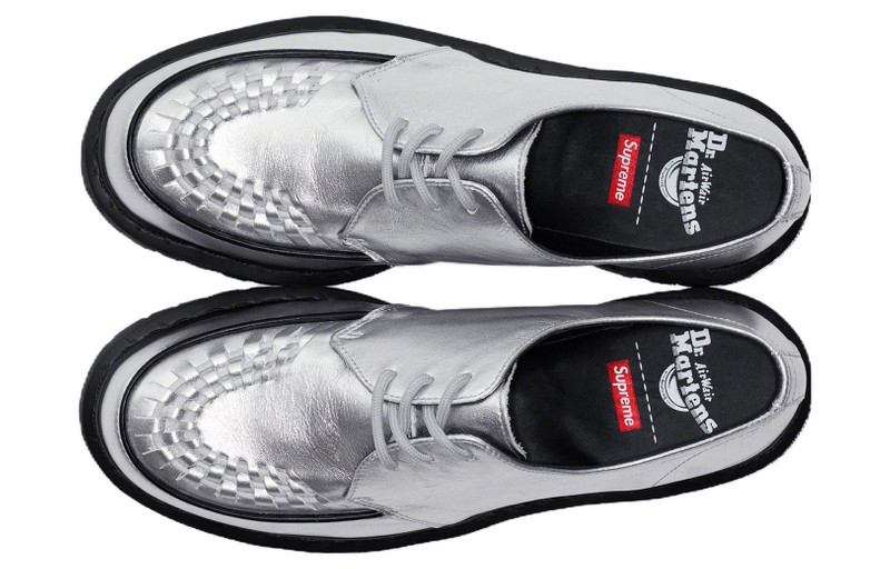 Dr. Martens Dr. Martens Ramsey Supreme Nappa Leather Creepers 'Silver' 31773040 outlook