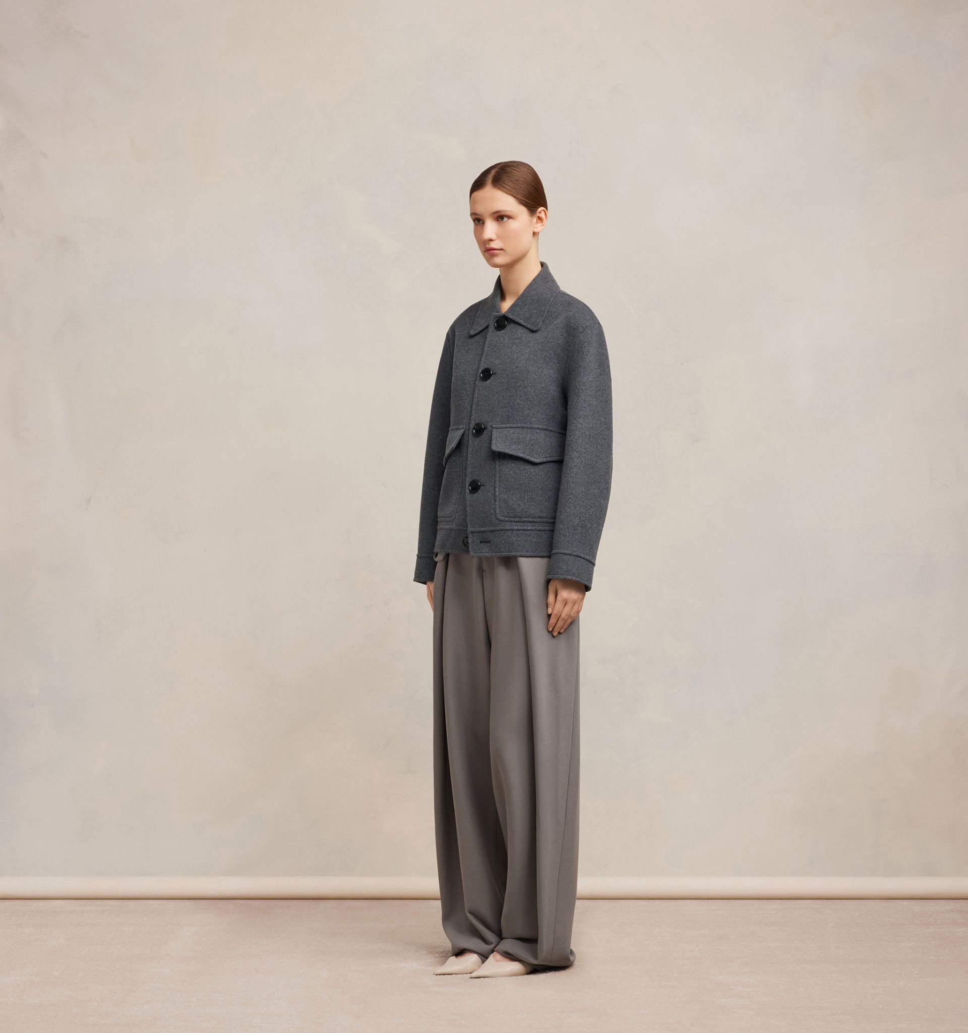 Boxy Fit Double Face Jacket - 5