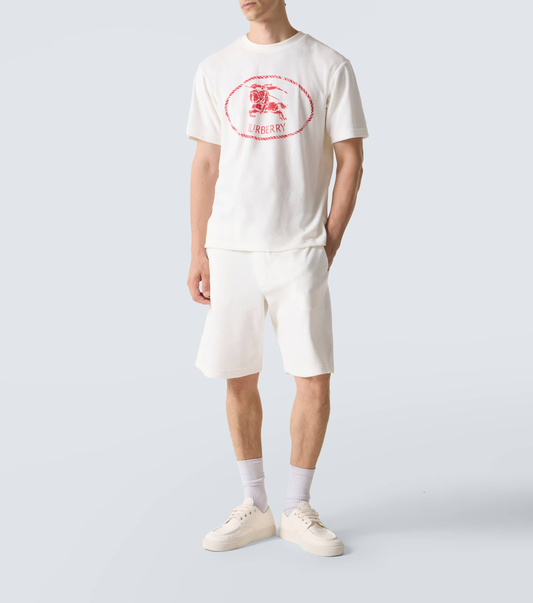 Logo cotton-blend jersey T-shirt - 2