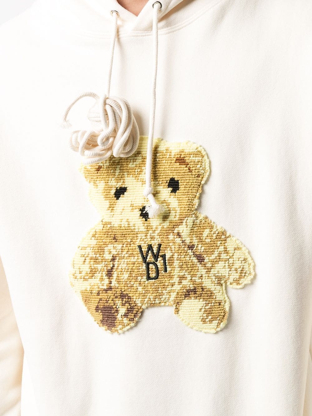 teddy bear patch hoodie - 5