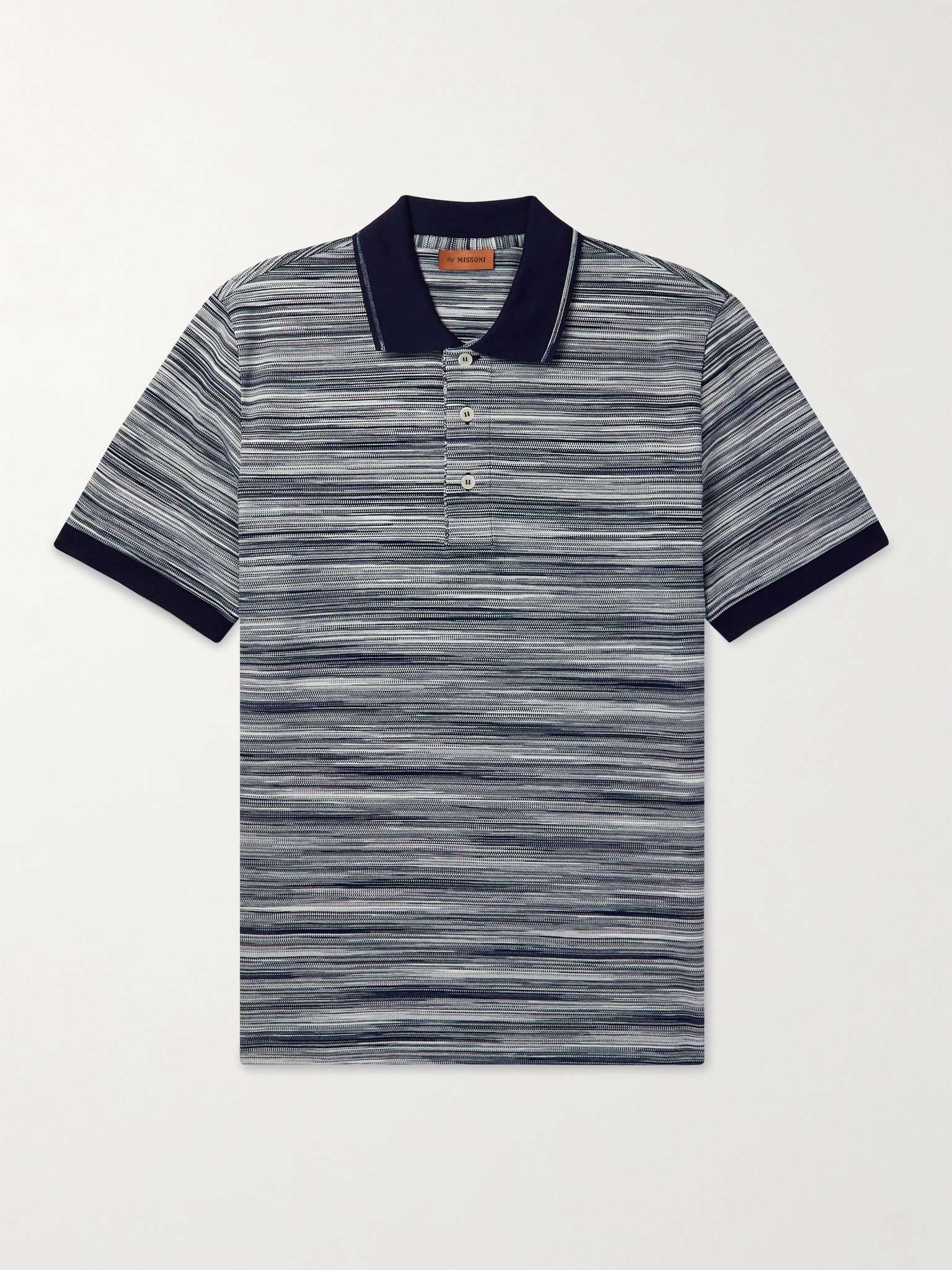 Space-Dyed Cotton-Piqué Polo Shirt - 1