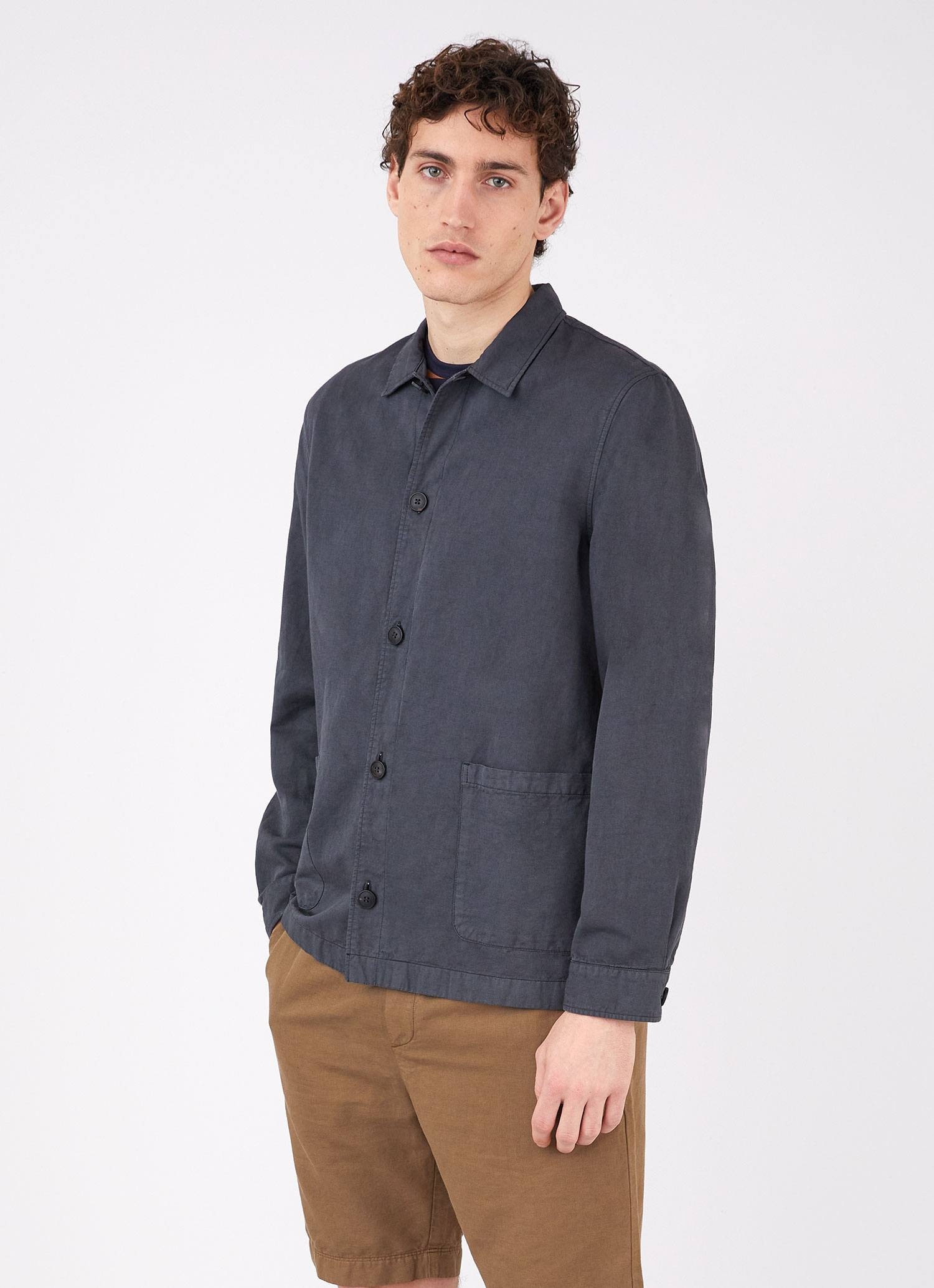 Cotton Linen Twin Pocket Jacket - 2