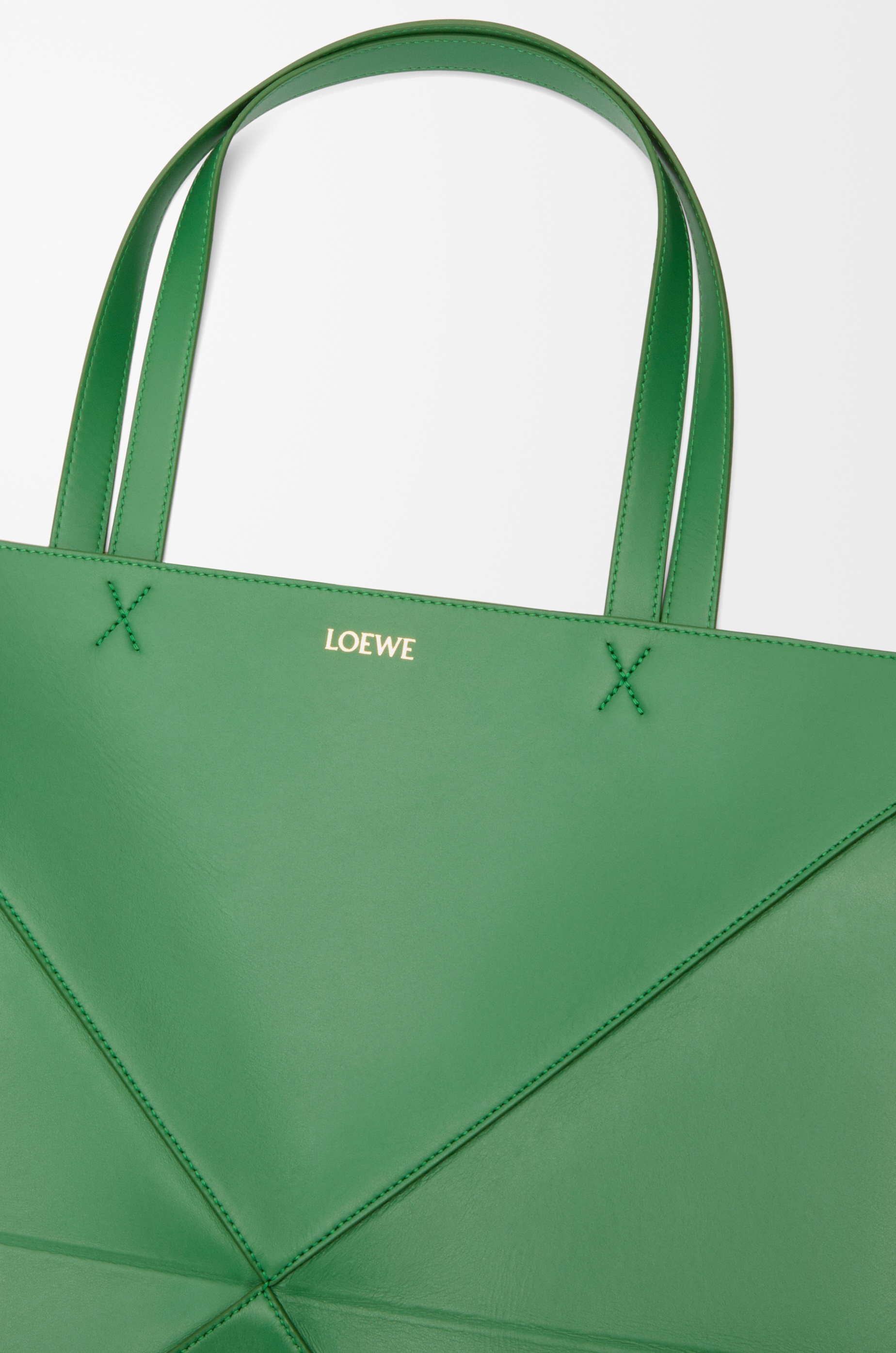 XL Puzzle Fold tote in shiny calfskin - 8