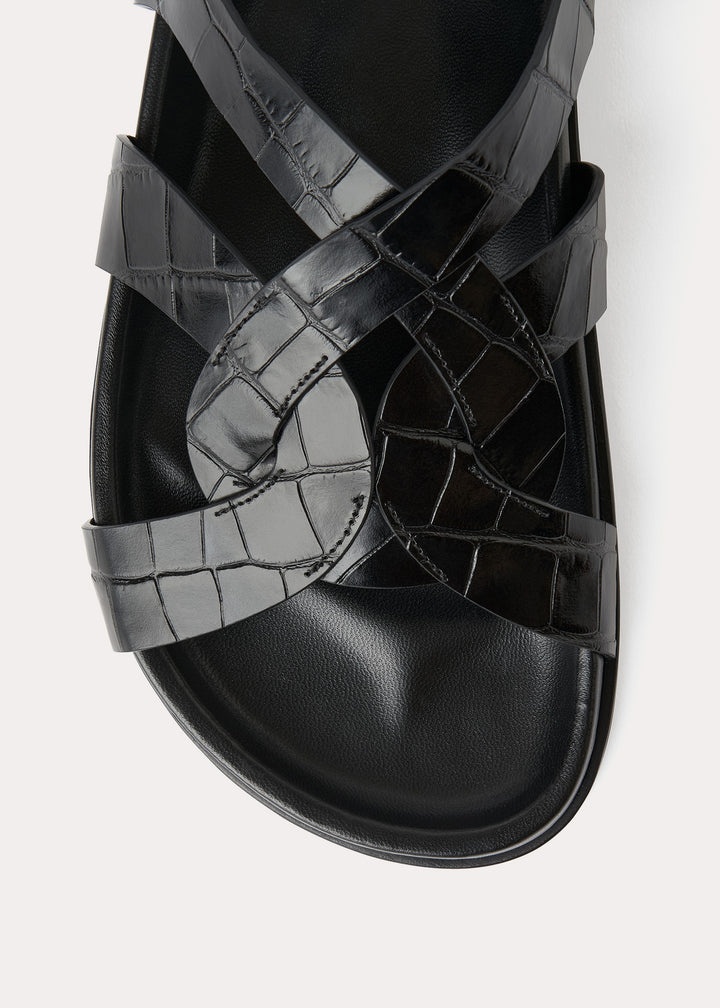 The Chunky Sandal black croco - 6