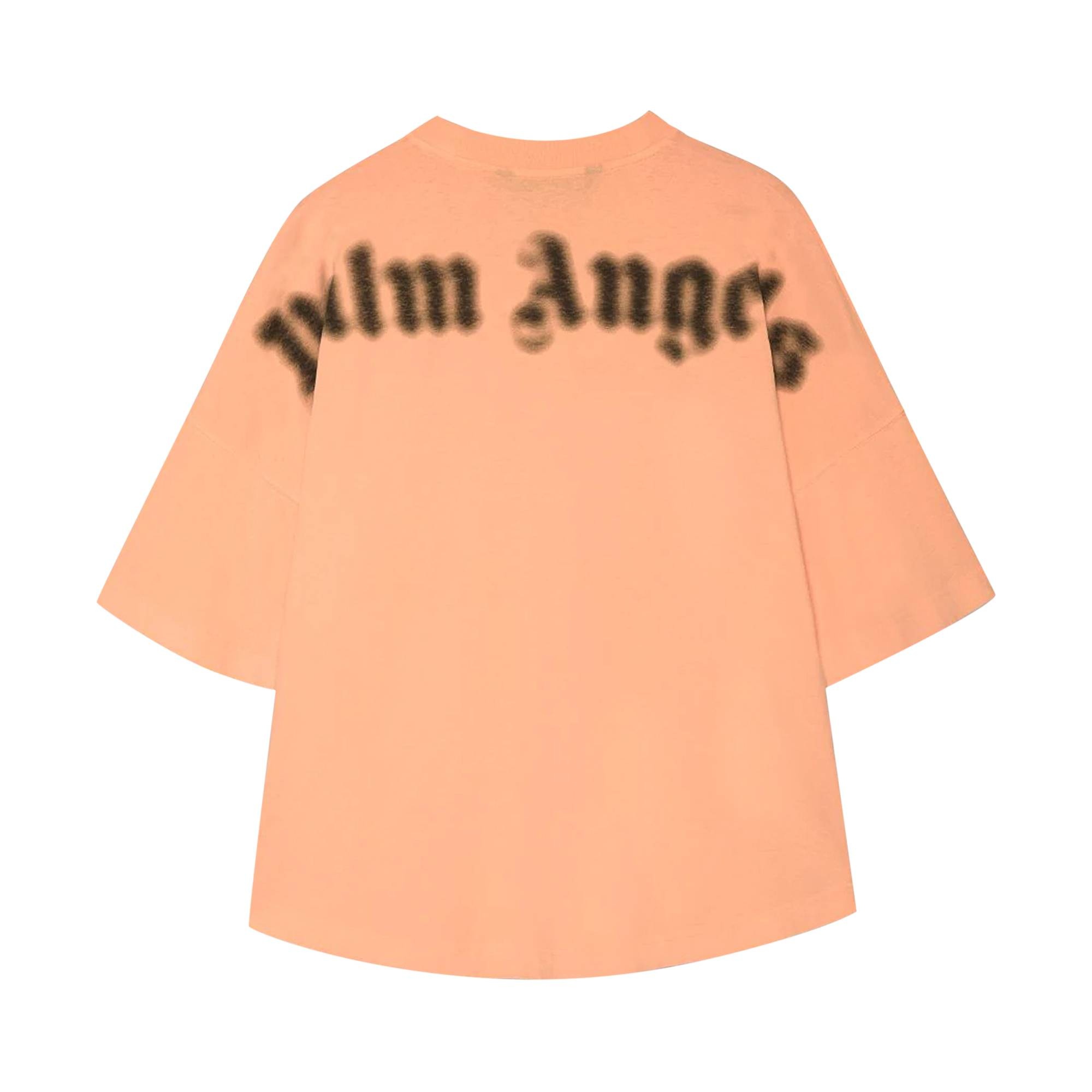 Palm Angels Blurred Logo Over Tee 'Orange' - 2