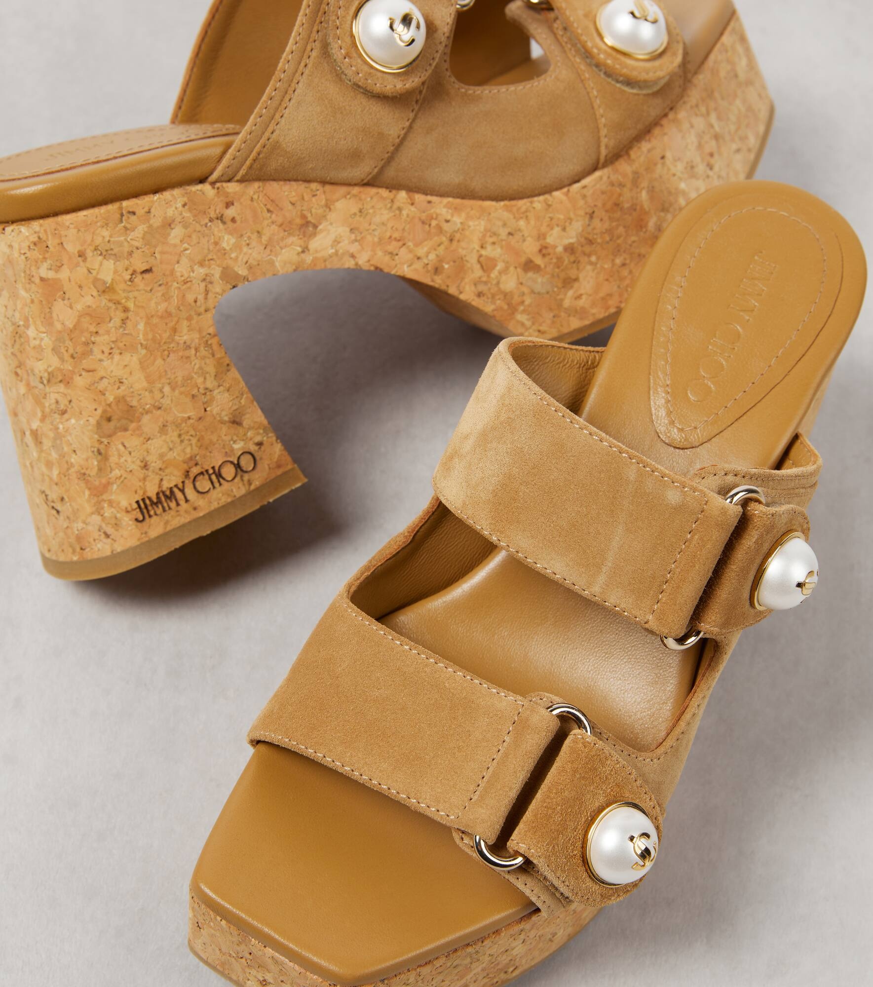 Faience suede platform sandals - 6