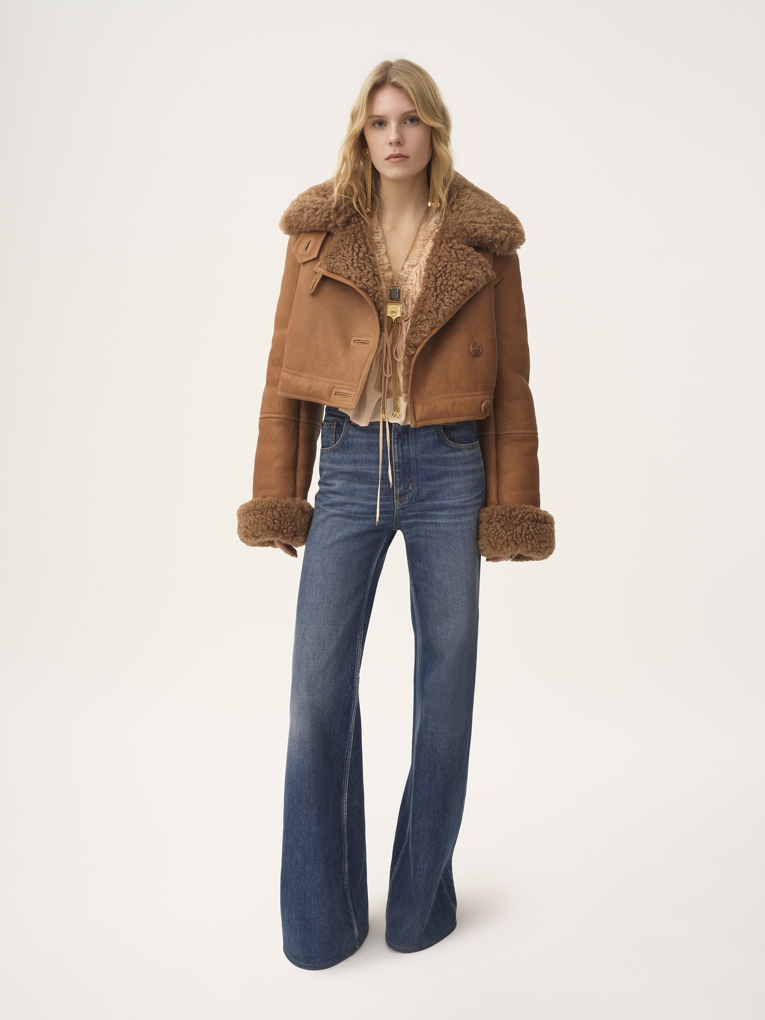 CROPPED BOXY JACKET IN LEATHER - 3