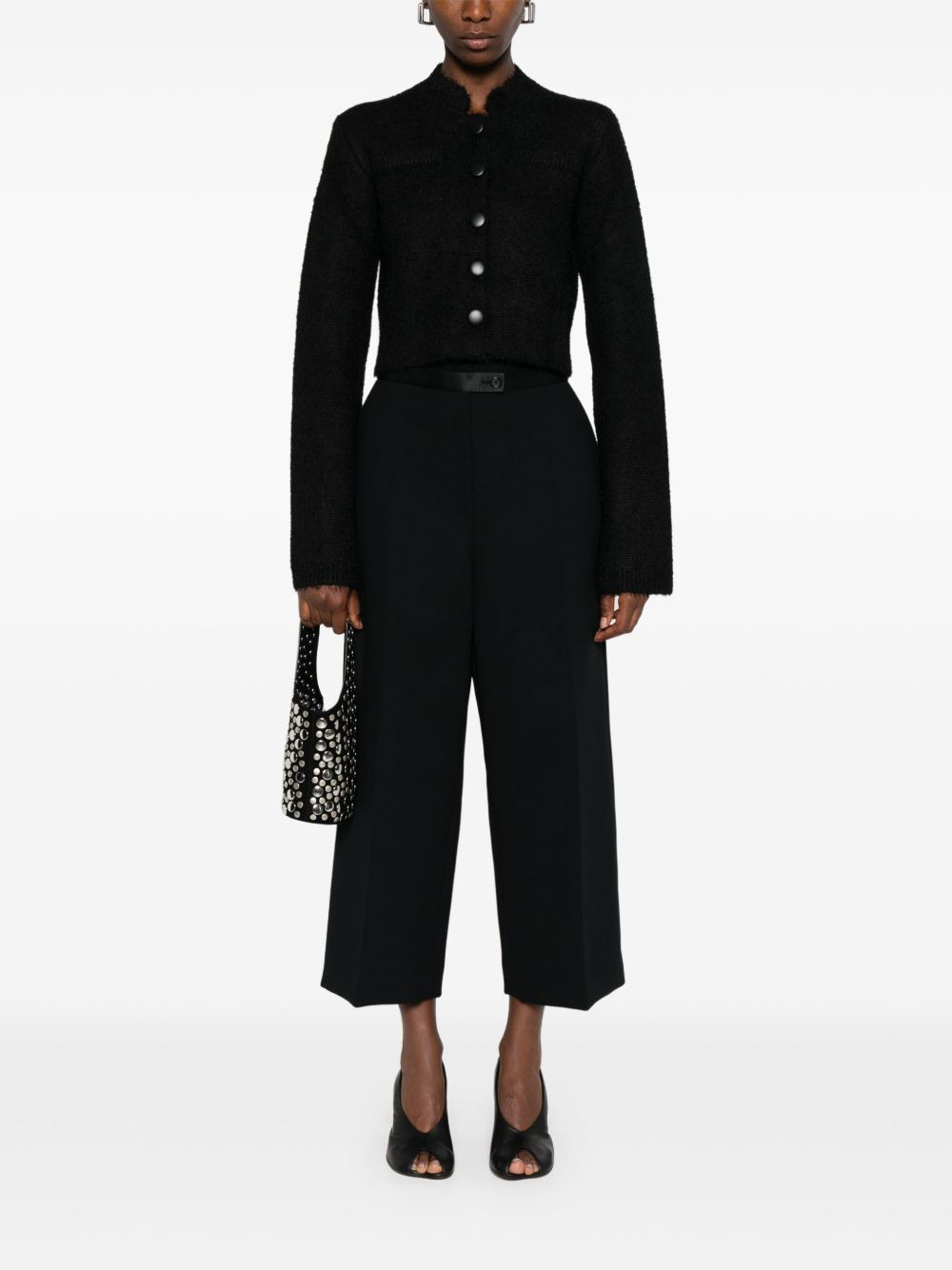 wide-leg cropped trousers - 2