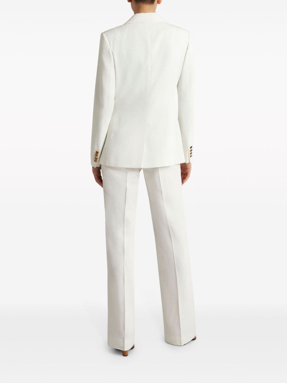 slub-texture double-breasted blazer - 3