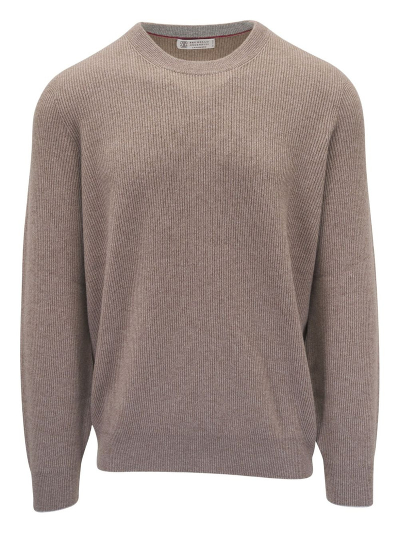 ribbed-knit cashmere sweater 1