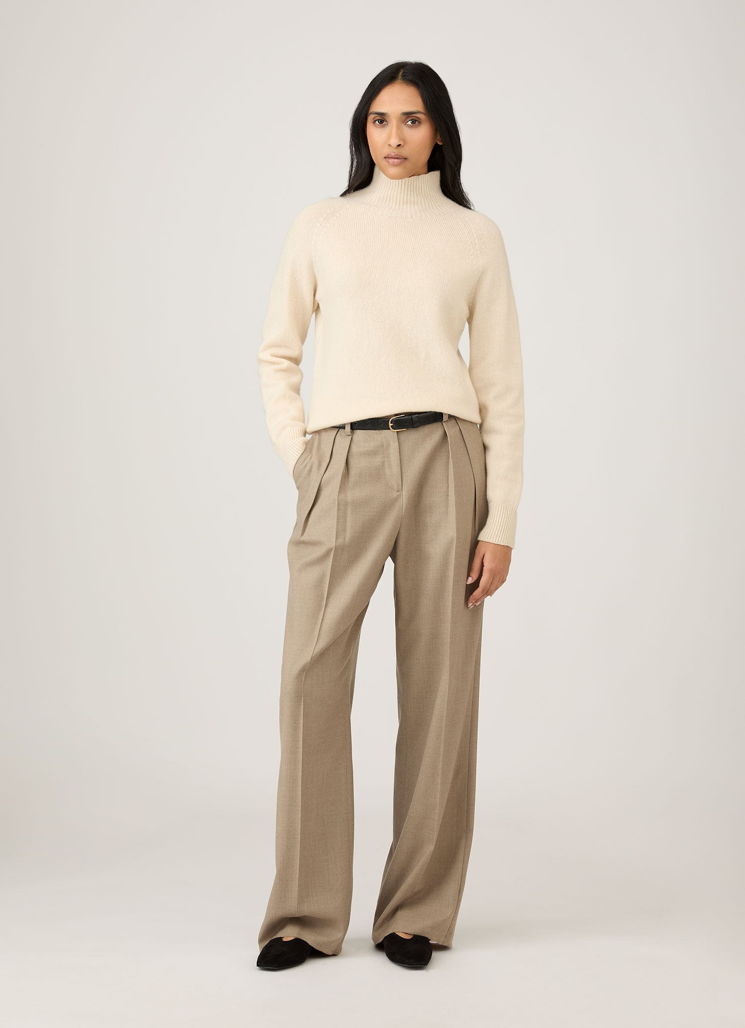 Lambswool Funnel neck jumper - 2