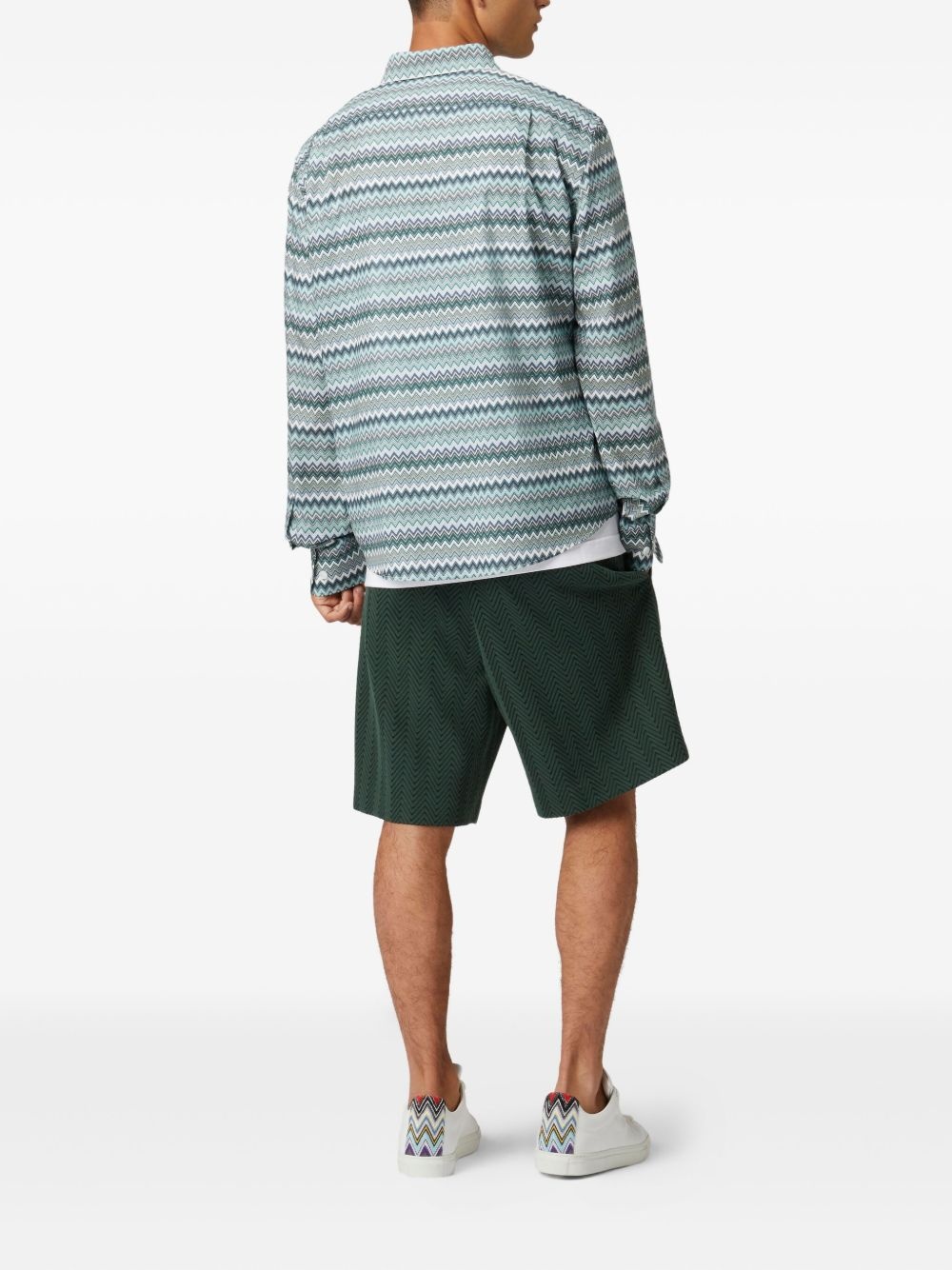 Zigzag-pattern cotton shirt - 3