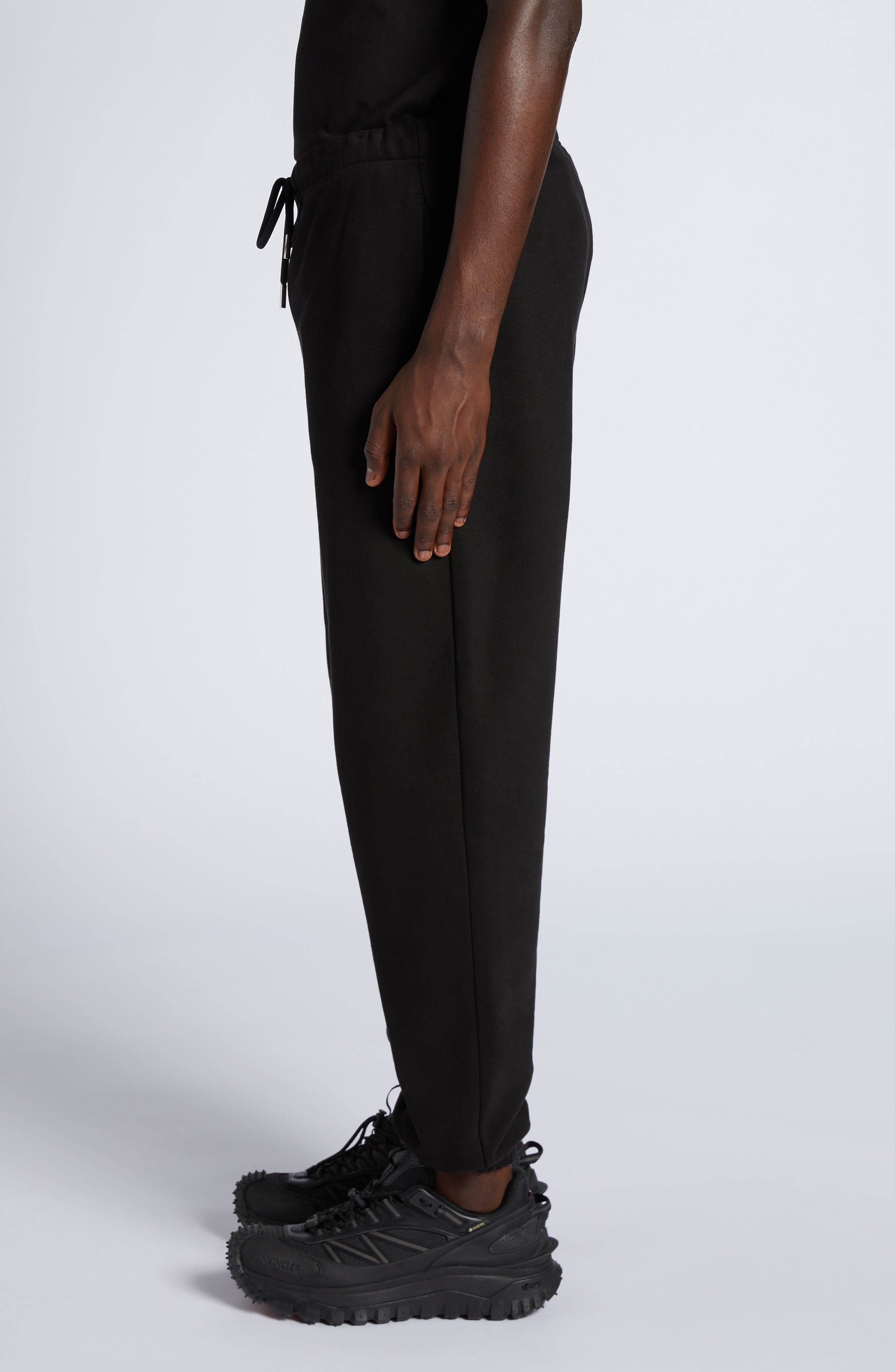 Moncler Logo Patch Joggers in Black at Nordstrom - 4