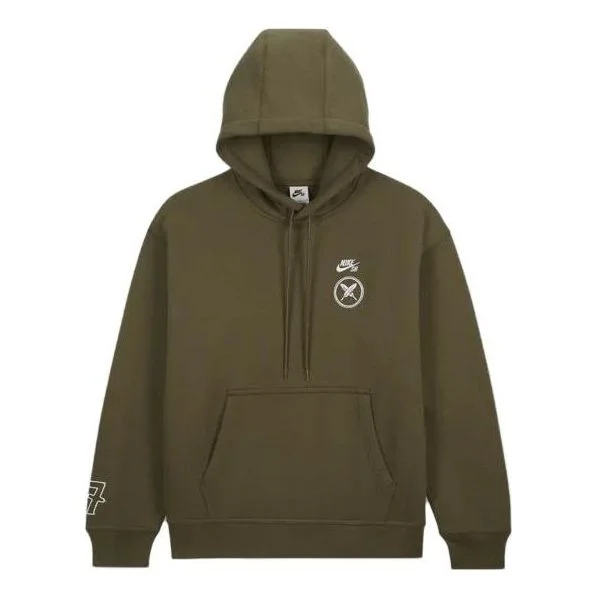 Nike SB x Yuto 도표 양털 스웨터 Hoodie 'Medium Olive' FN0552-222 - 1