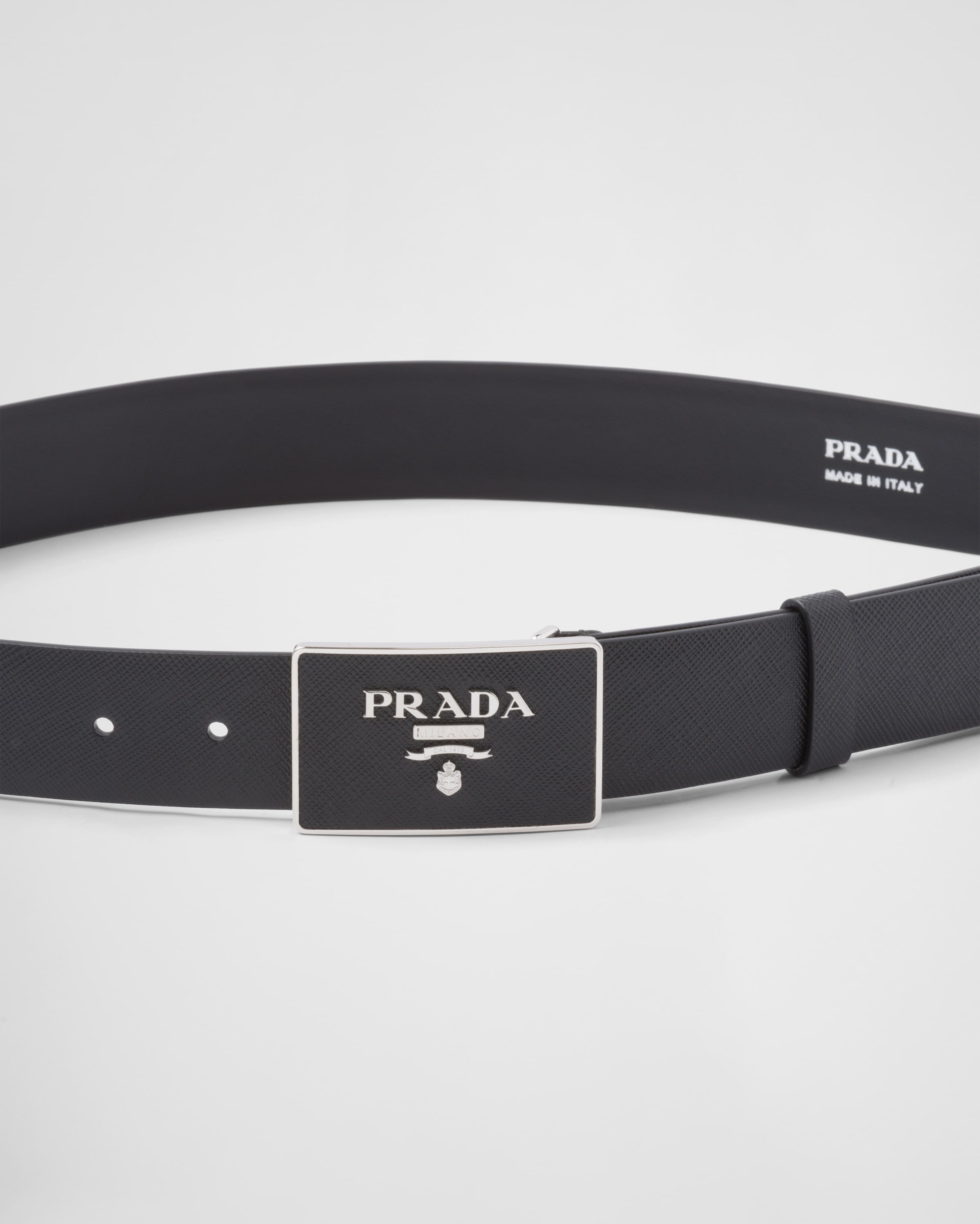Saffiano leather belt - 3