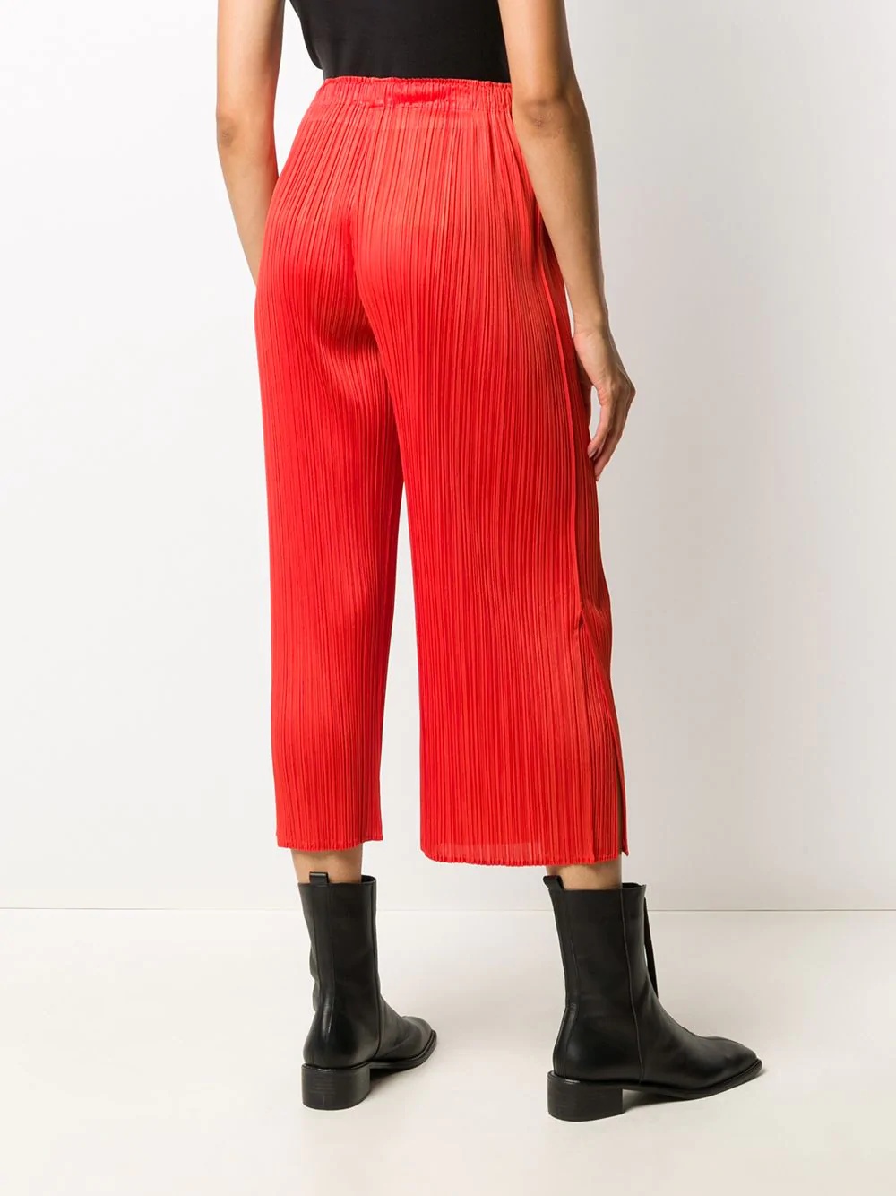 cropped pleated trousers - 4