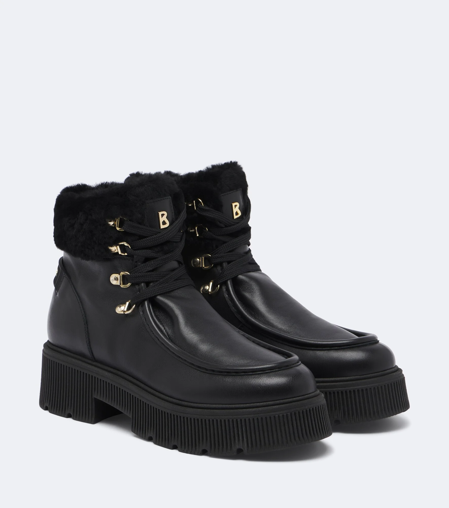 Turin leather lace-up boots - 1