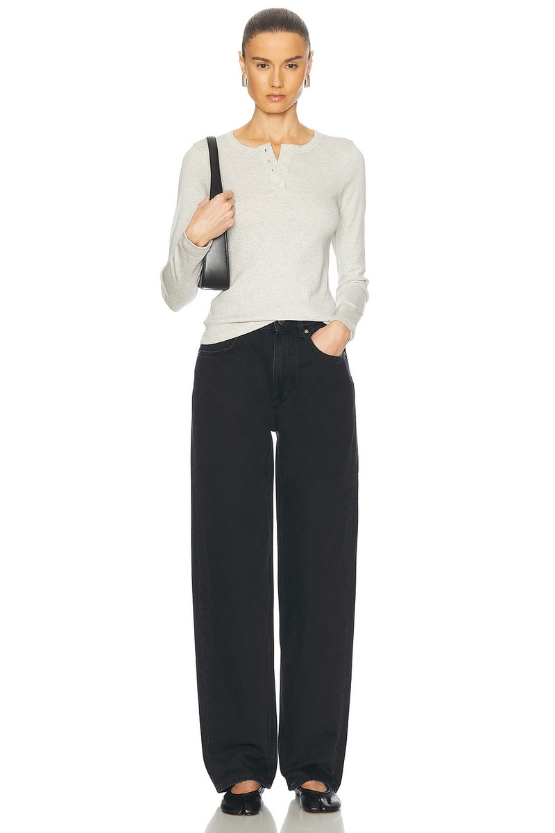 FLORE FLORE Jess Long Sleeve Top in Grey outlook