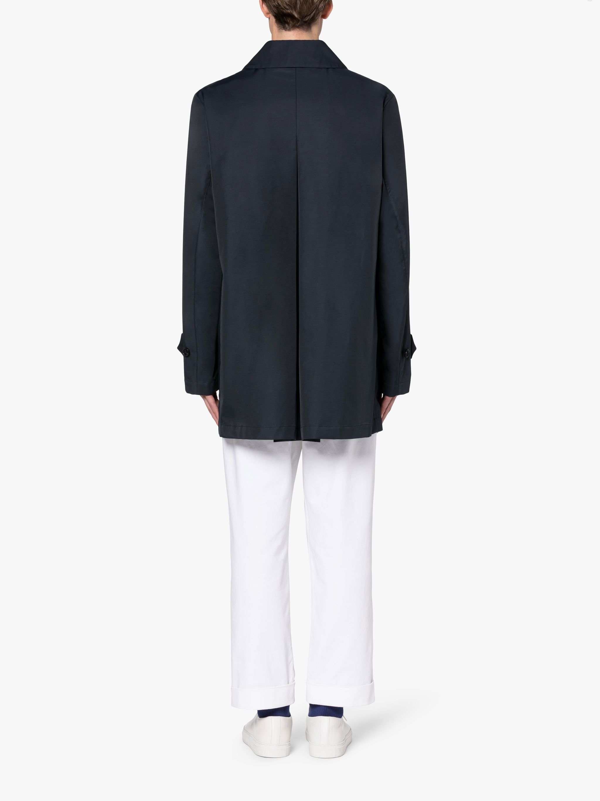 A-LINE TORRENTIAL NAVY COTTON BLEND RAINCOAT | GMM-220 - 3
