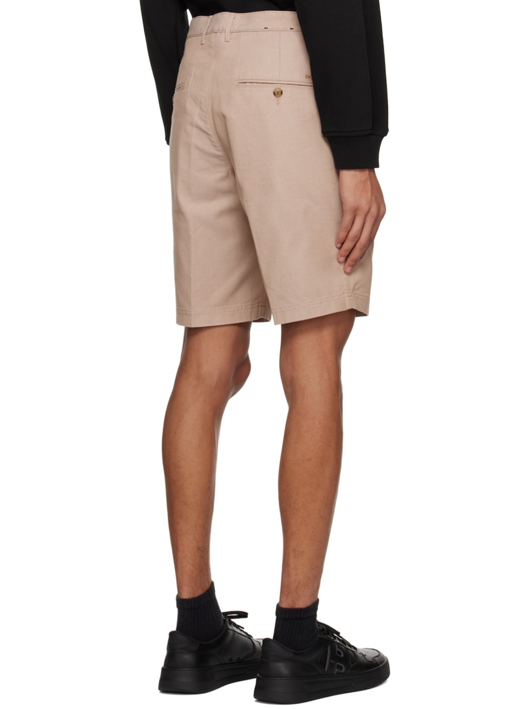 Beige Slim-Fit Shorts - 3