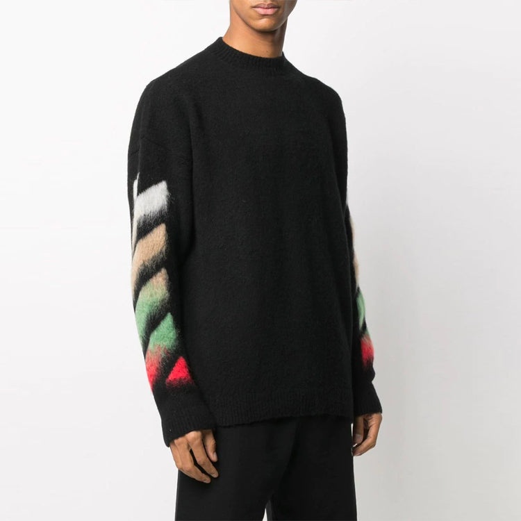 Off-White SS21 Classic Round Neck Loose Black OMHA036R21KNI0011084 - 4
