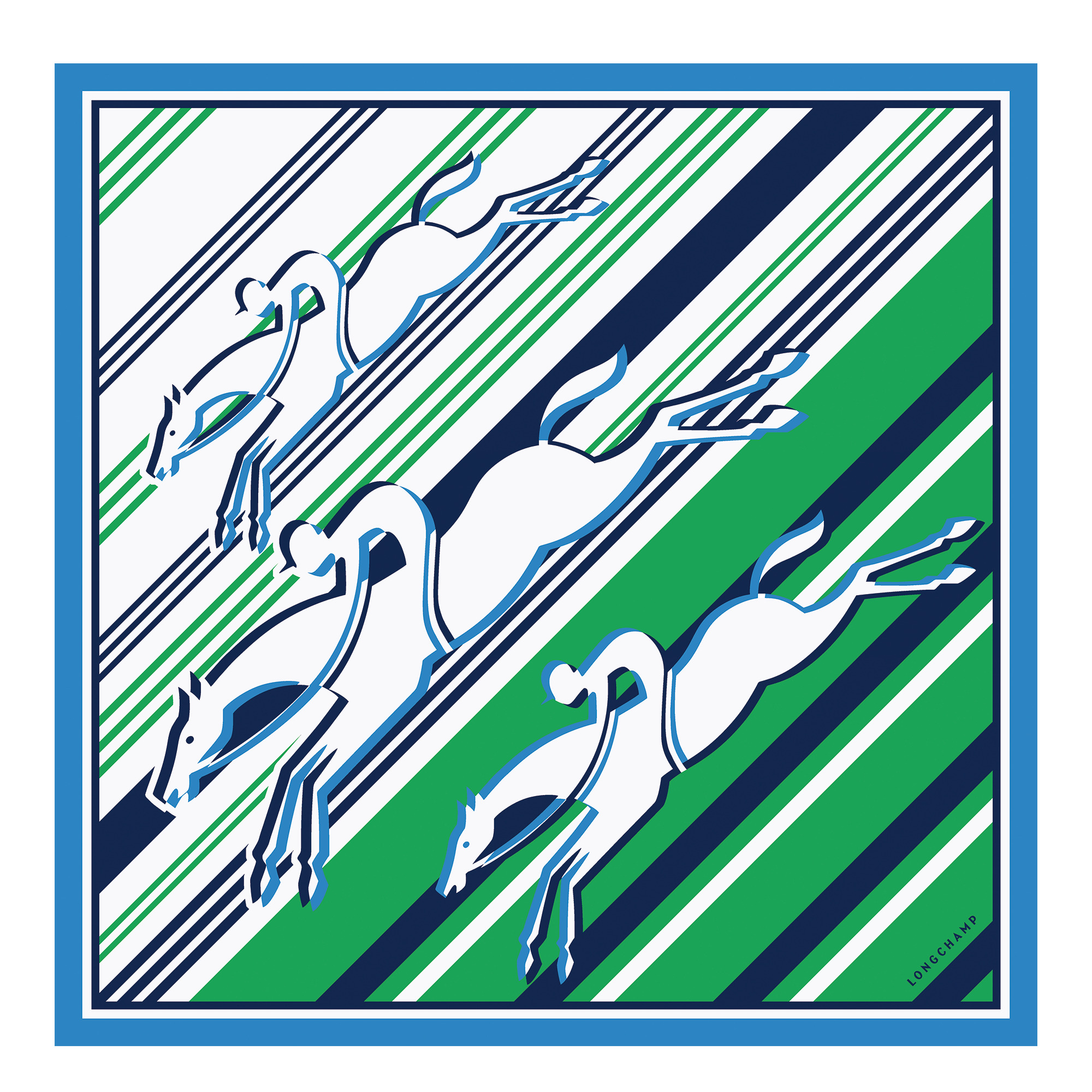 Le grand saut Longchamp Silk scarf 50 Lawn - OTHER - 1
